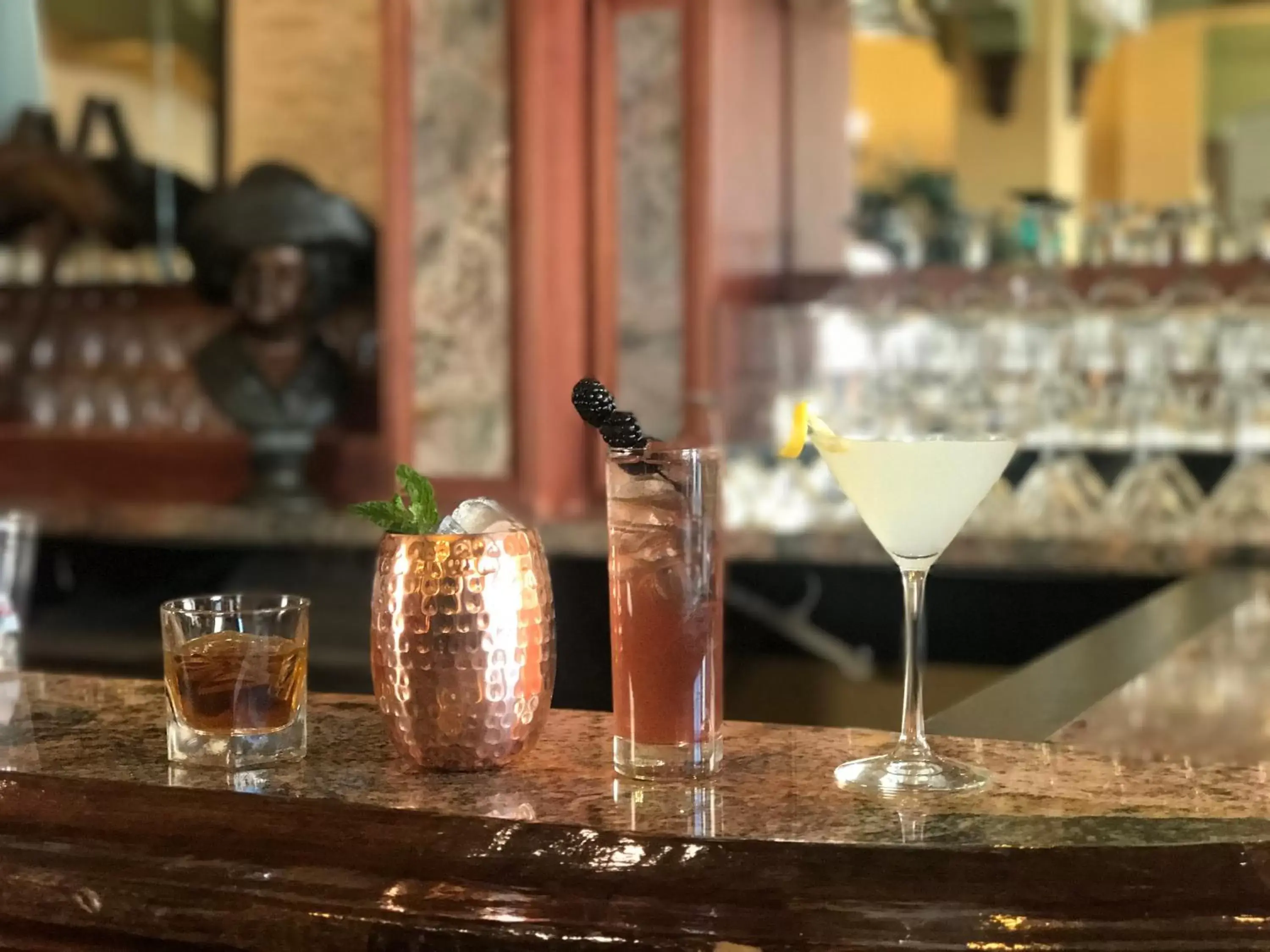 Alcoholic drinks, Drinks in Historic Plains Hotel