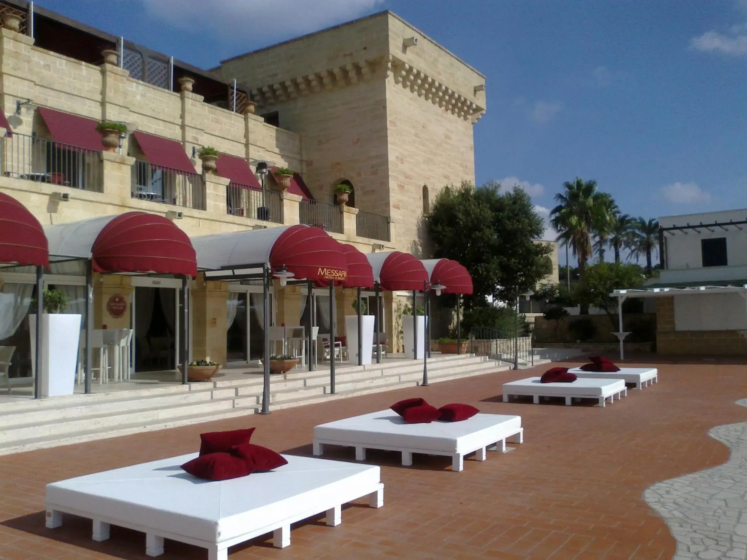 Patio, Property Building in Messapia Hotel & Resort