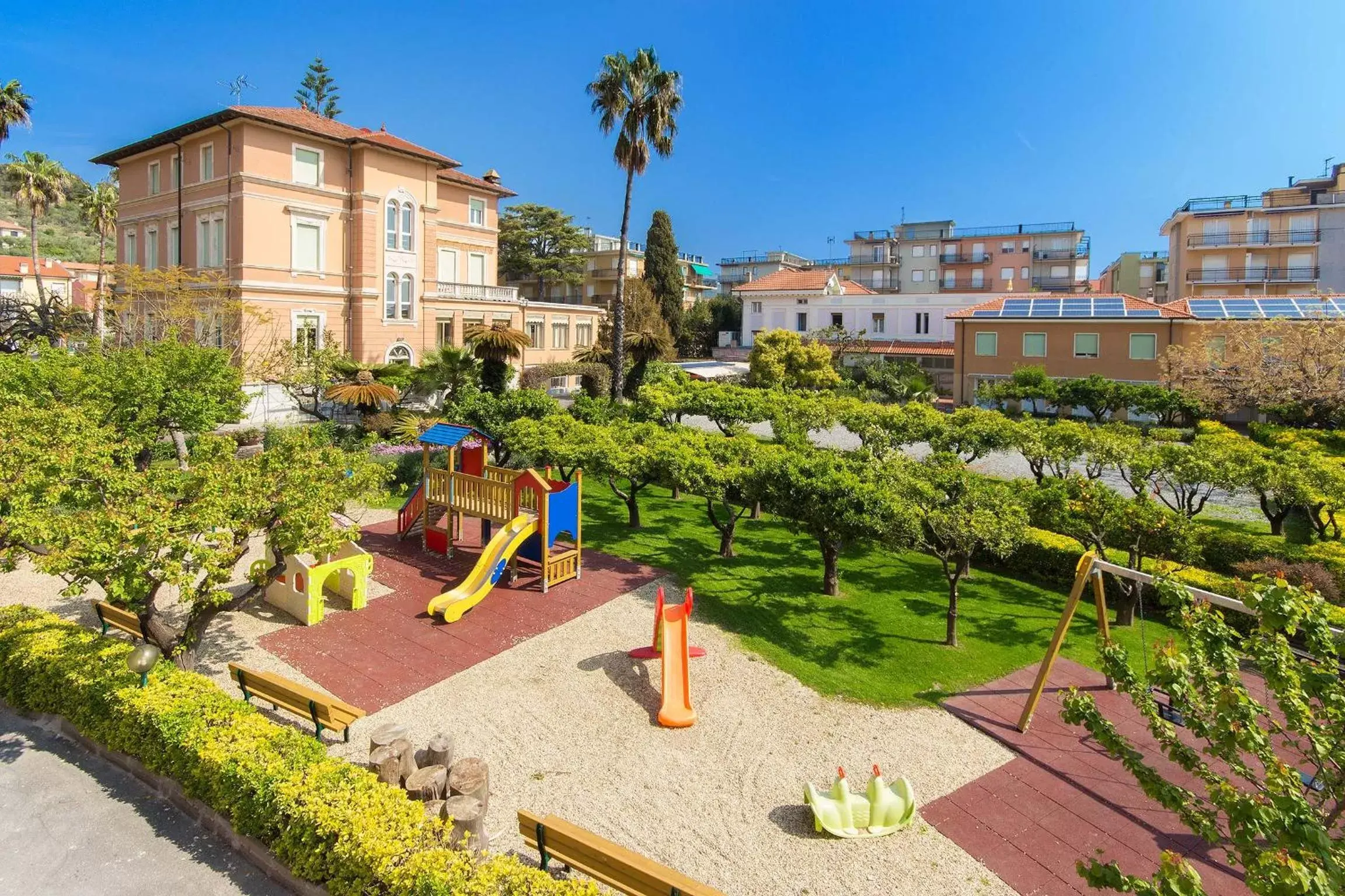 Children play ground, Children's Play Area in Hotel Villa San Giuseppe