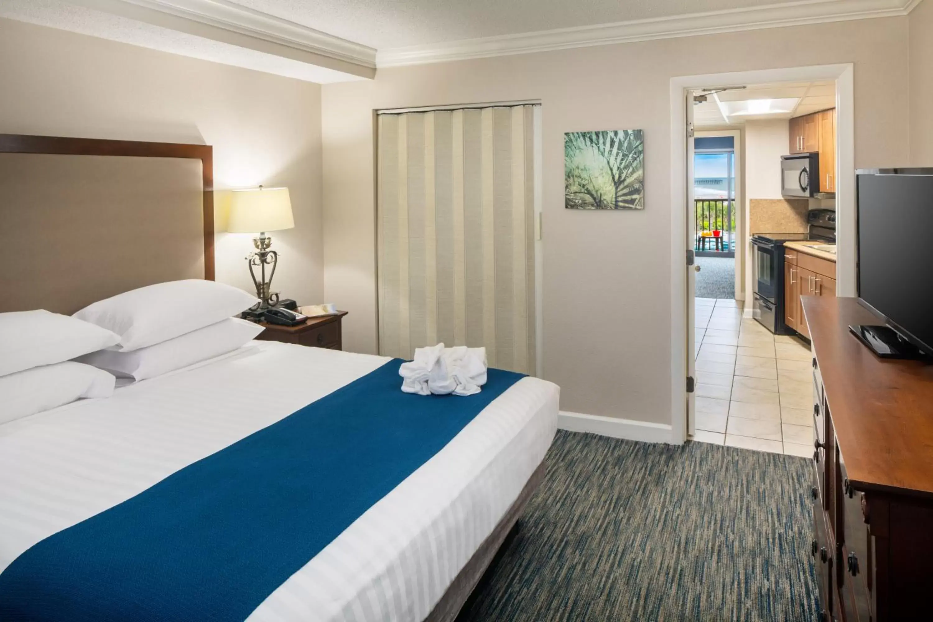 Bed in Sea Crest Oceanfront Resort