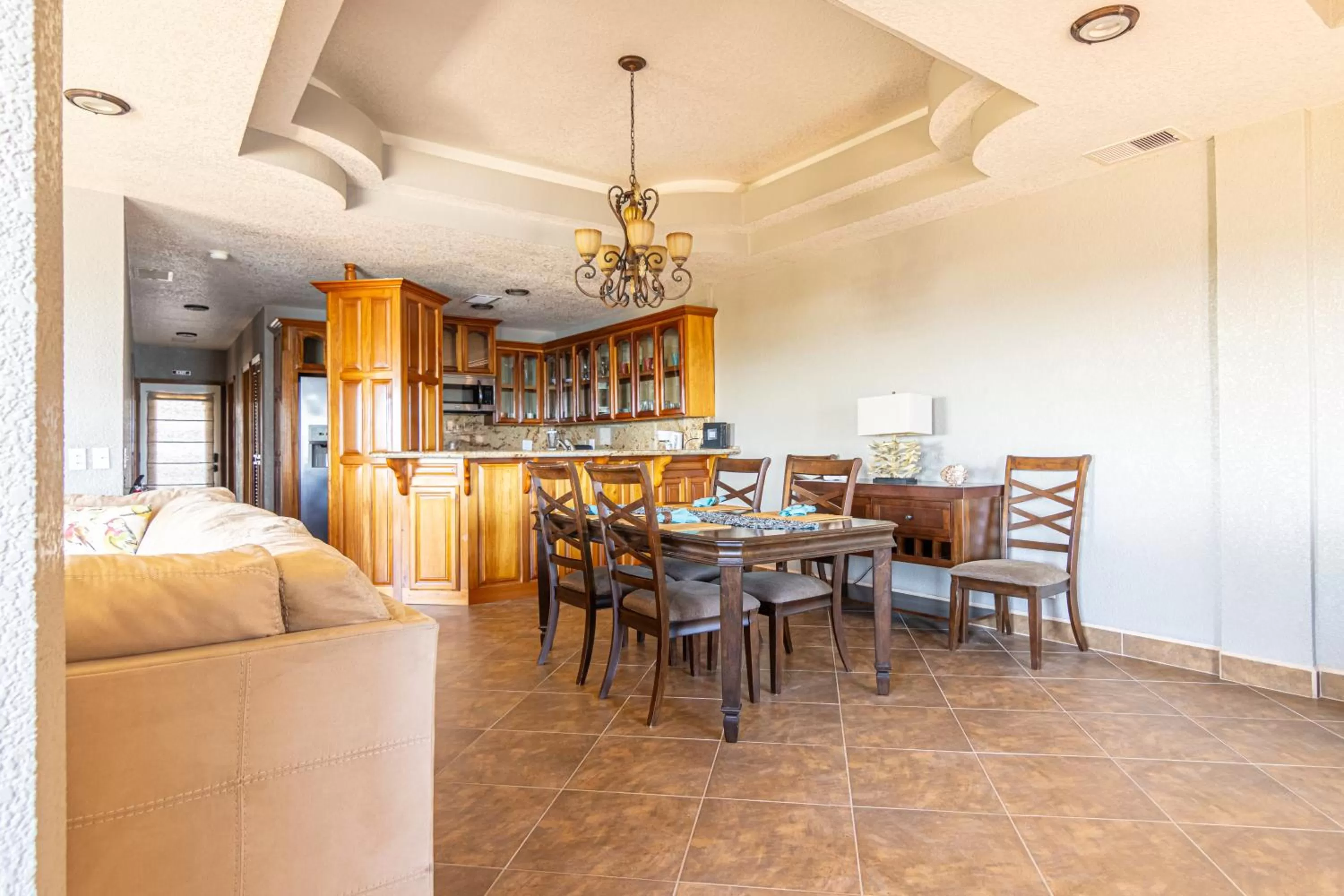 Dining area in Lighthouse Beach Villas