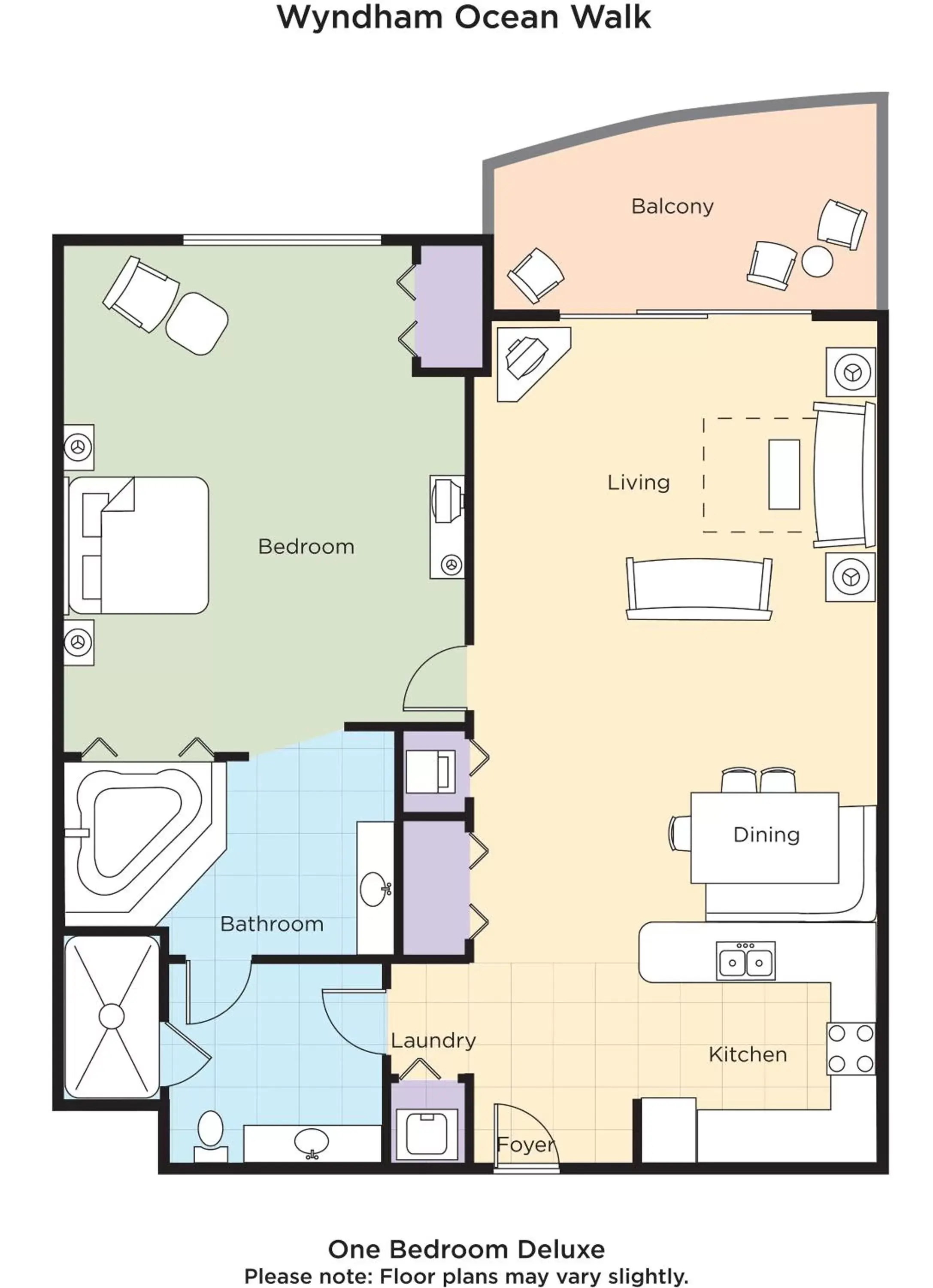 Floor Plan in Club Wyndham Ocean Walk