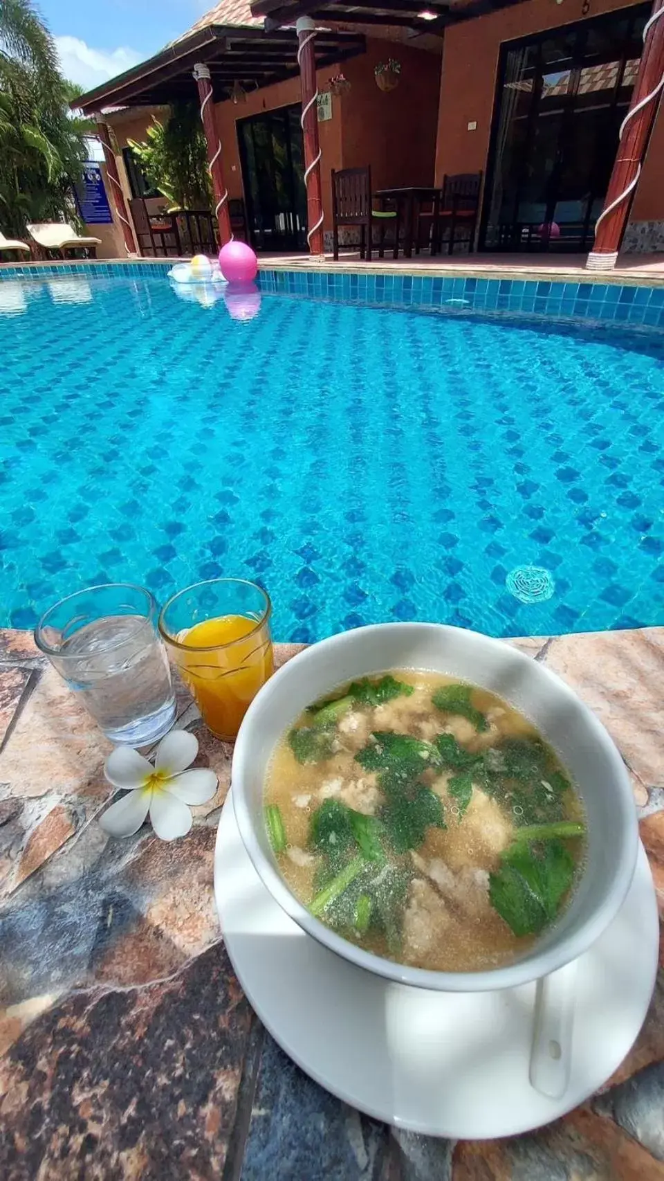 Breakfast in Panisara Pool Villa Resort Huahin Breakfast in Panisara Pool Villa Resort Huahin
