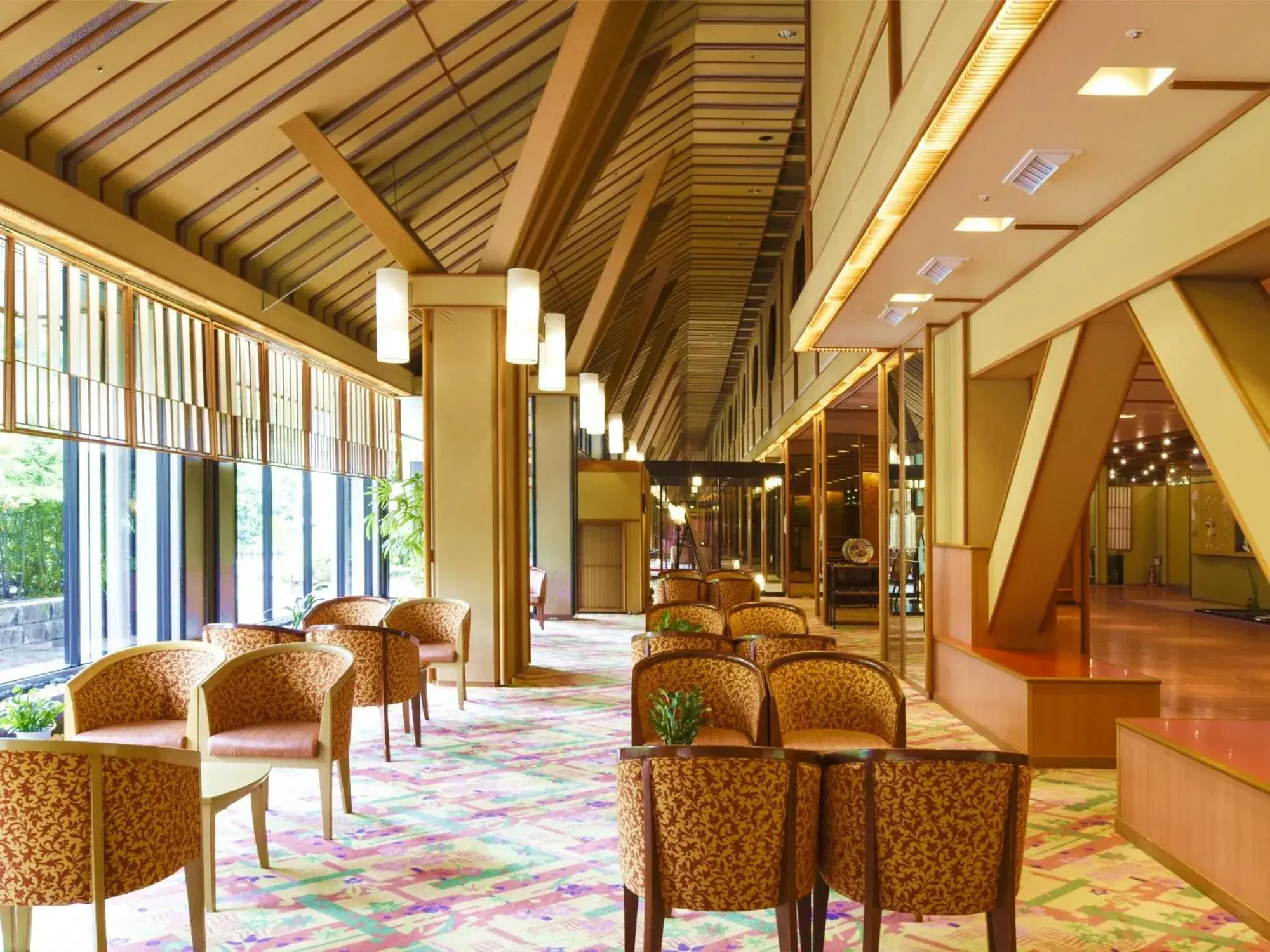 Lobby or reception, Lounge/Bar in Hotel Shikanoyu