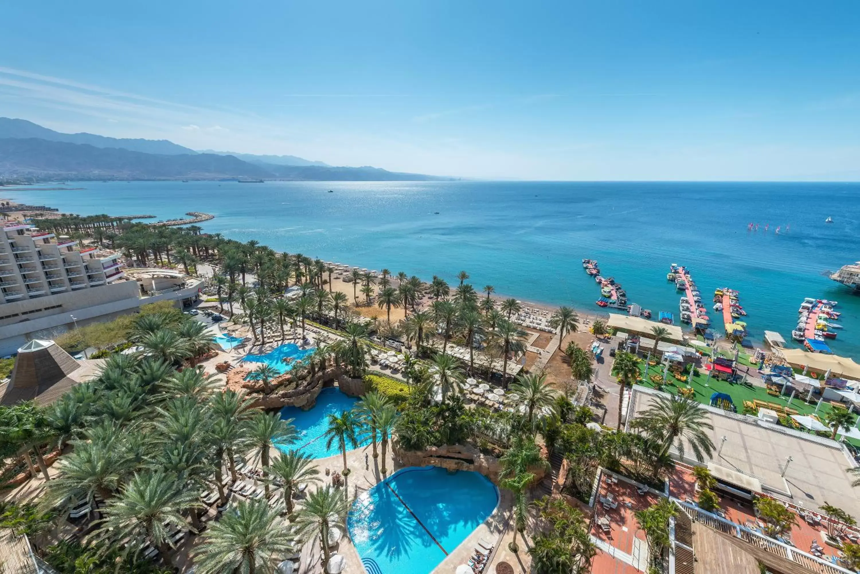 Bird's eye view, Pool View in Royal Beach Eilat by Isrotel Exclusive