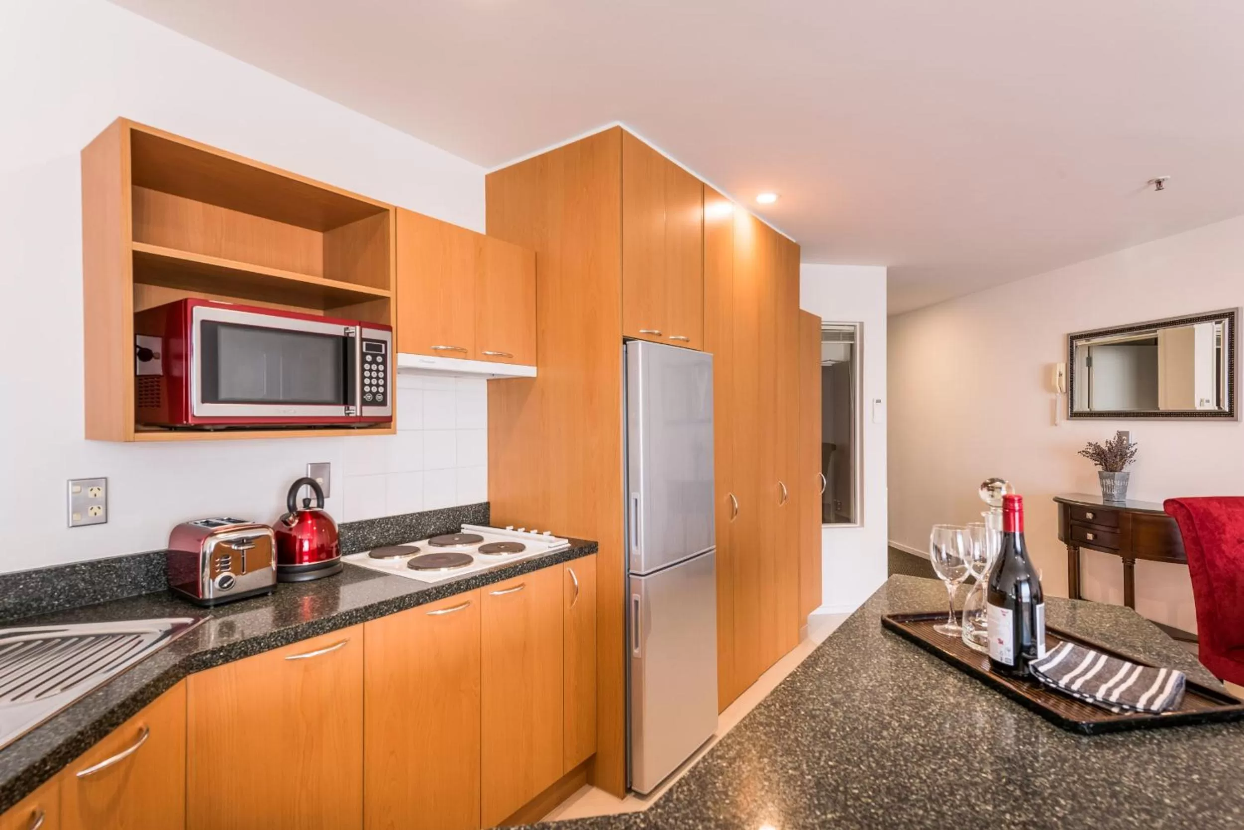 Kitchen or kitchenette in Fino Hotel & Suites
