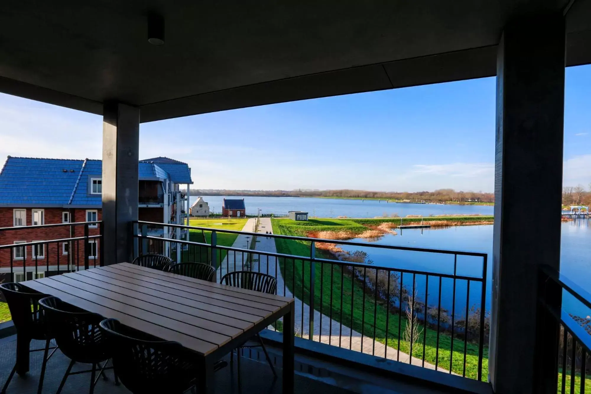 Balcony/Terrace, Pool View in Parc Maasresidence Thorn Hotel Rooms and Apartments