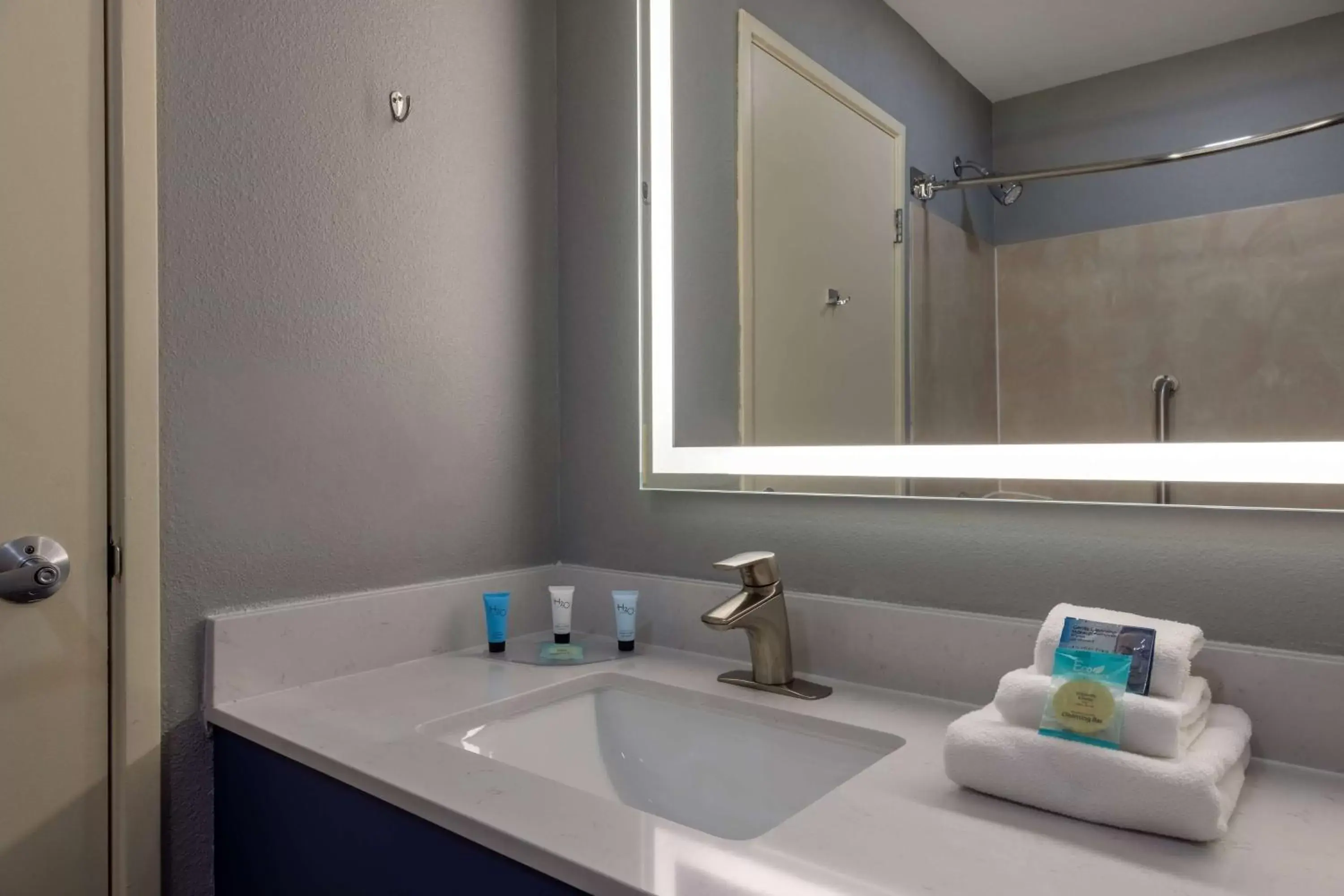 TV and multimedia, Bathroom in AmericInn by Wyndham Duluth