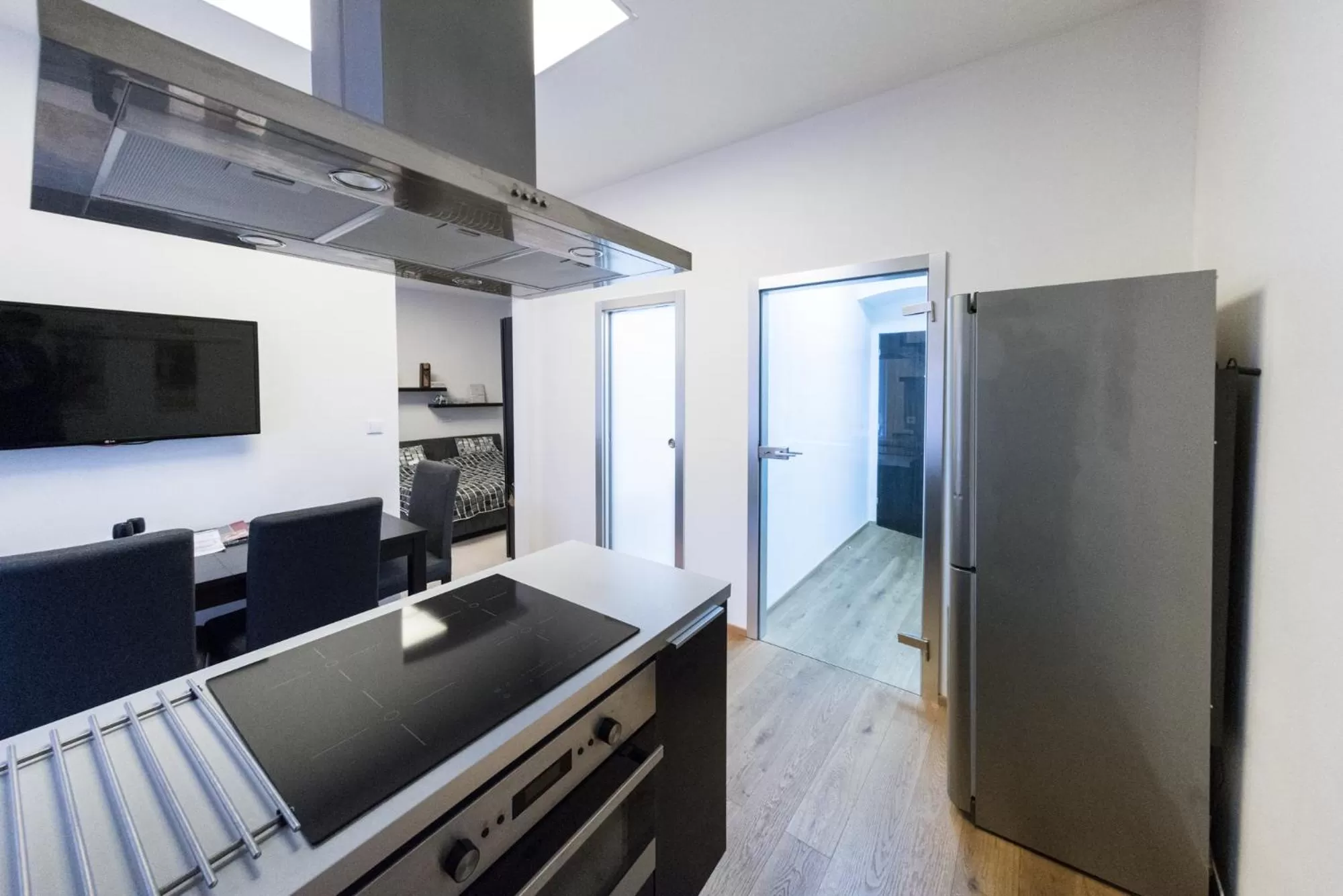 Kitchen or kitchenette in Hotel Plzeň