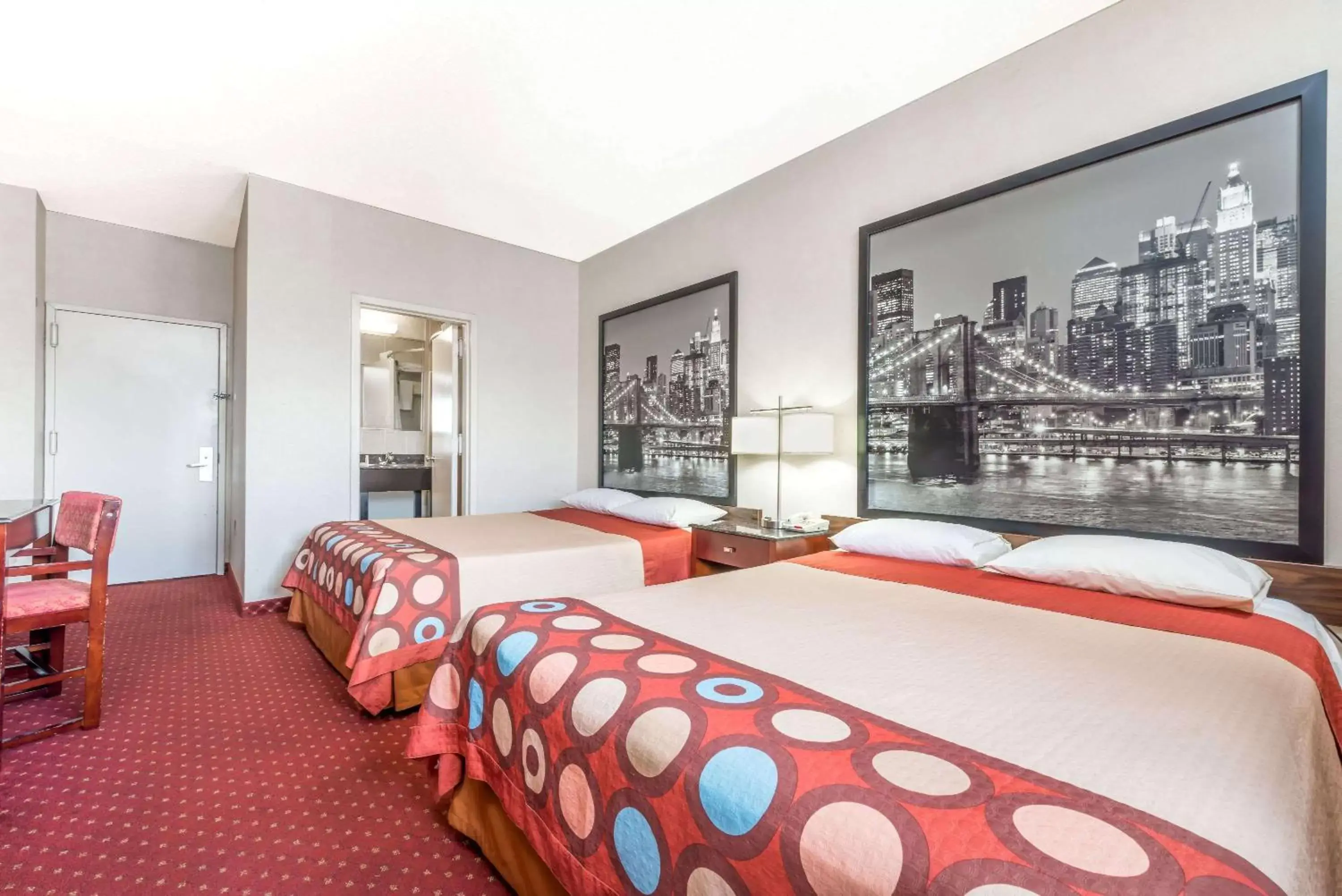 On site, Bed in Super 8 by Wyndham North Bergen NJ/NYC Area On site, Bed in Super 8 by Wyndham North Bergen NJ/NYC Area