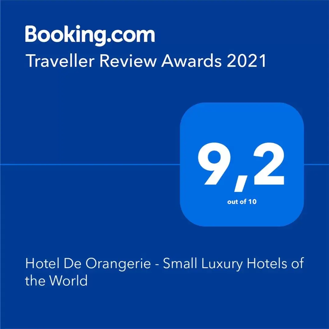 Certificate/Award, Logo/Certificate/Sign/Award in Hotel De Orangerie by CW Hotel Collection - Small Luxury Hotels of the World