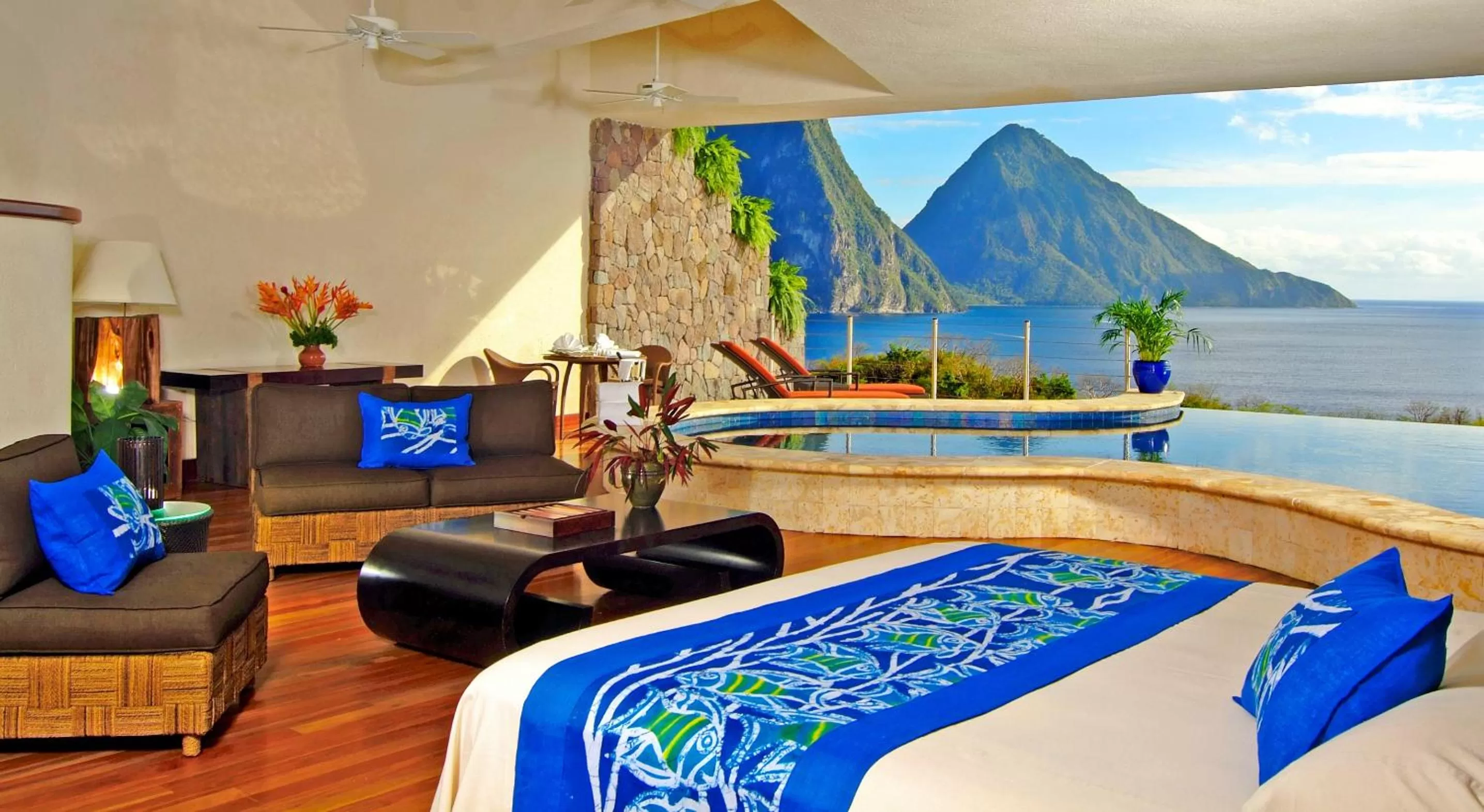 Bed in Jade Mountain