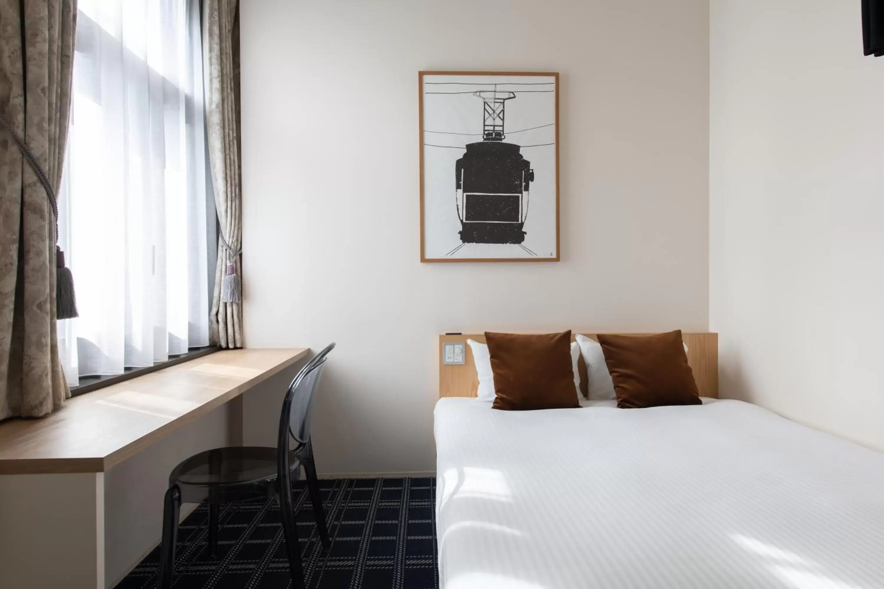 Photo of the whole room, Bed in HakoBA Hakodate by THE SHARE HOTELS