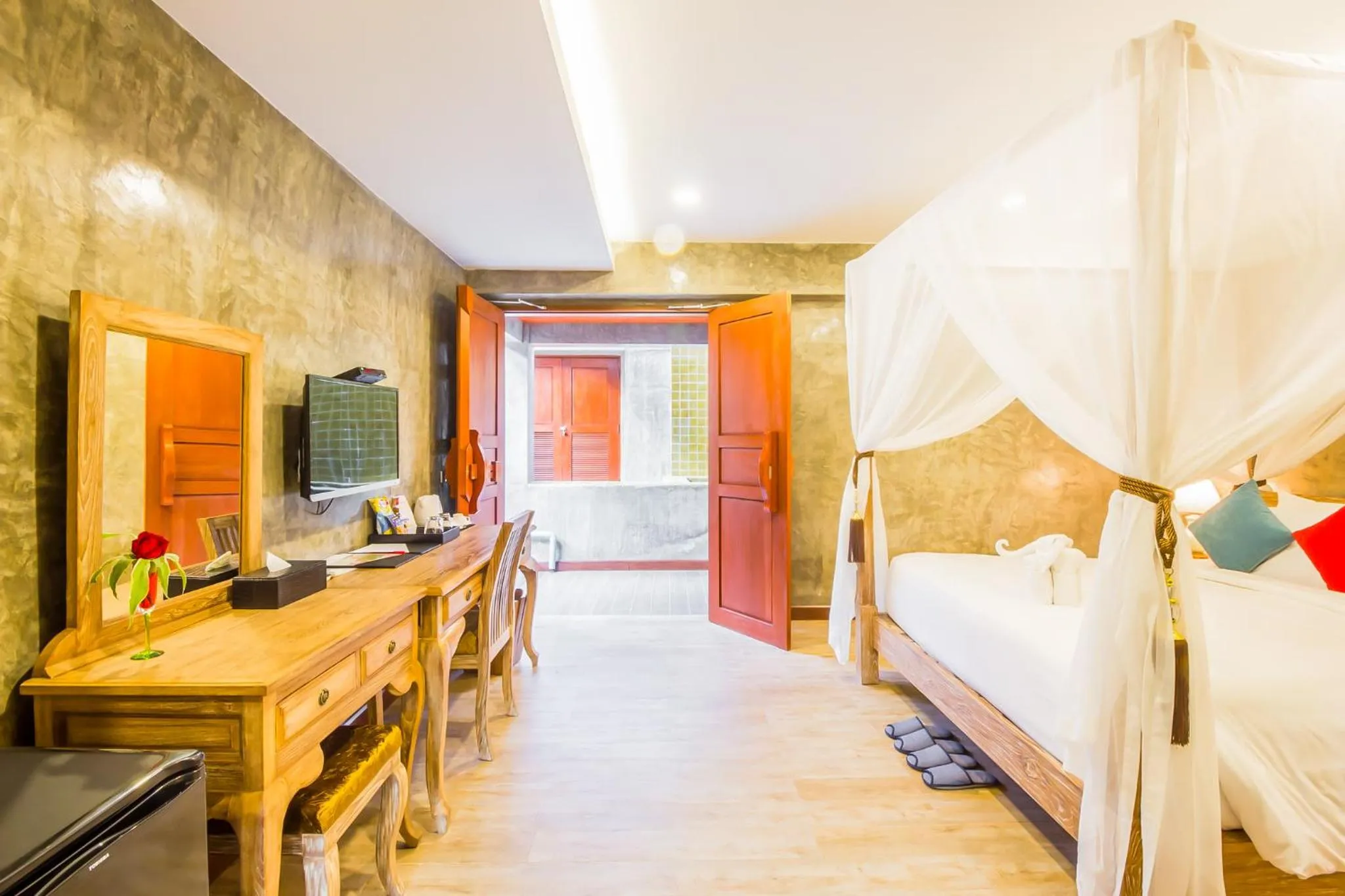 Decorative detail, Bed in The Chaya Resort and Spa