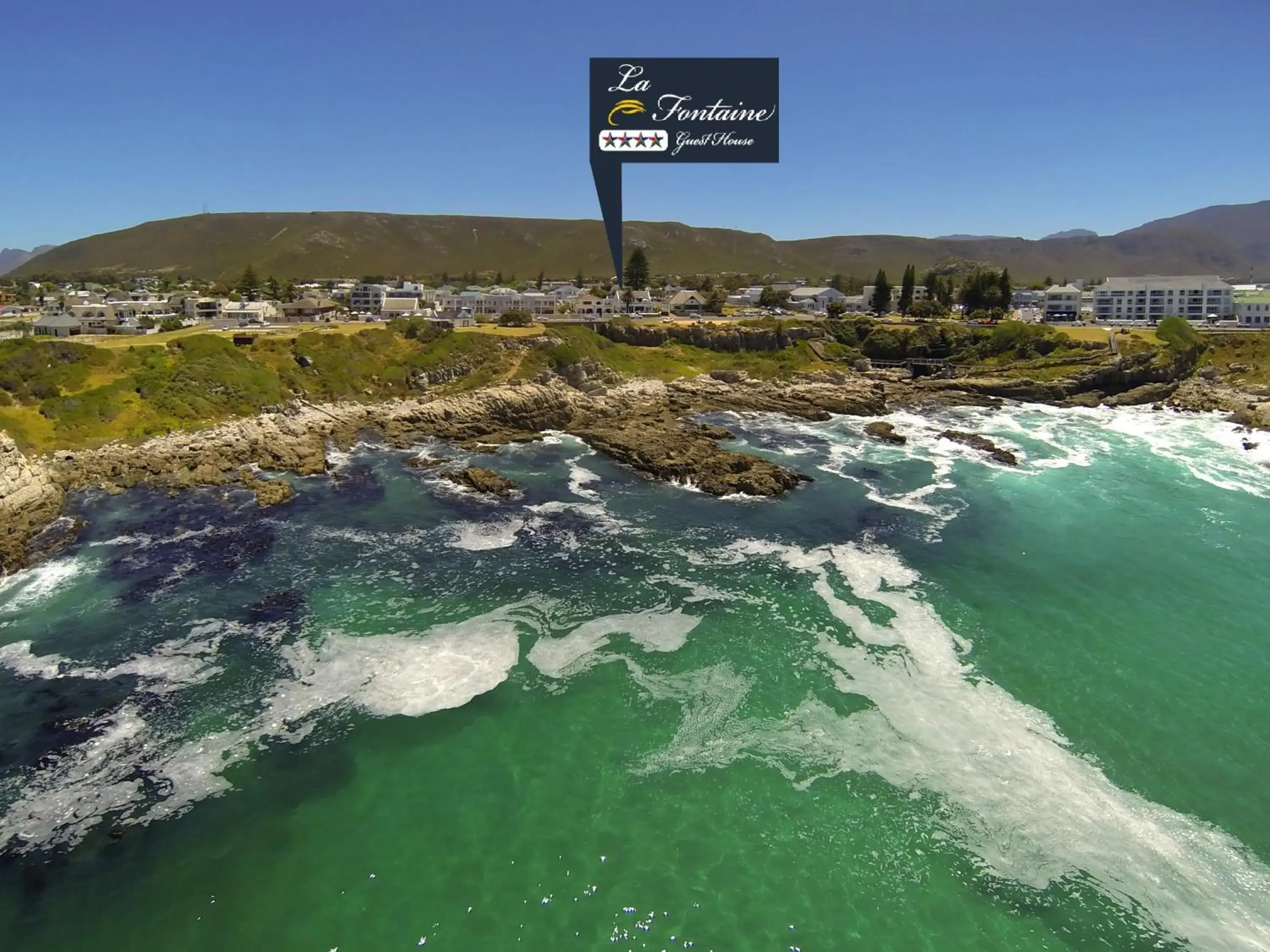 Sea view, Bird's-eye View in La Fontaine Guest House Hermanus
