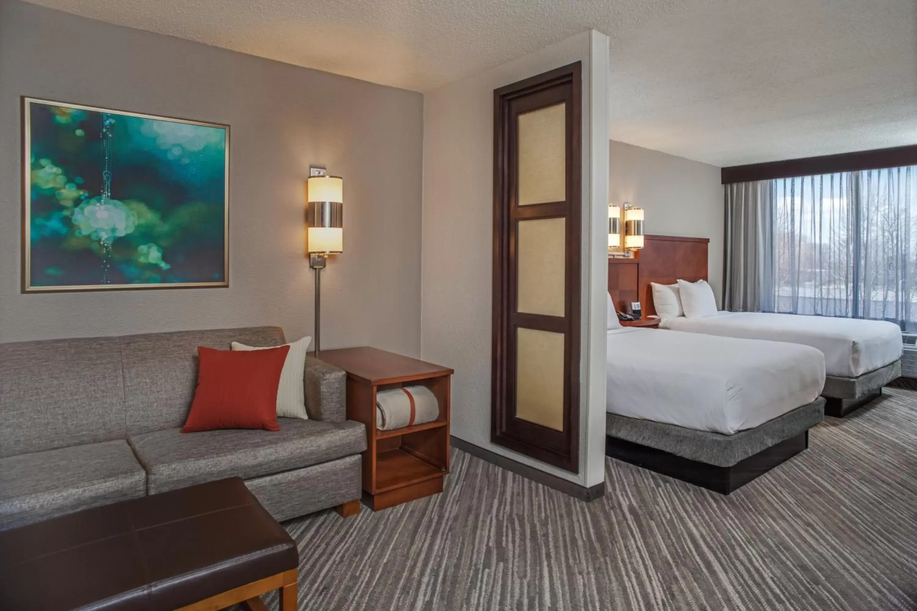Double Room with Two Double Beds and Sofa bed - High Floor in Hyatt Place Cincinnati Blue Ash