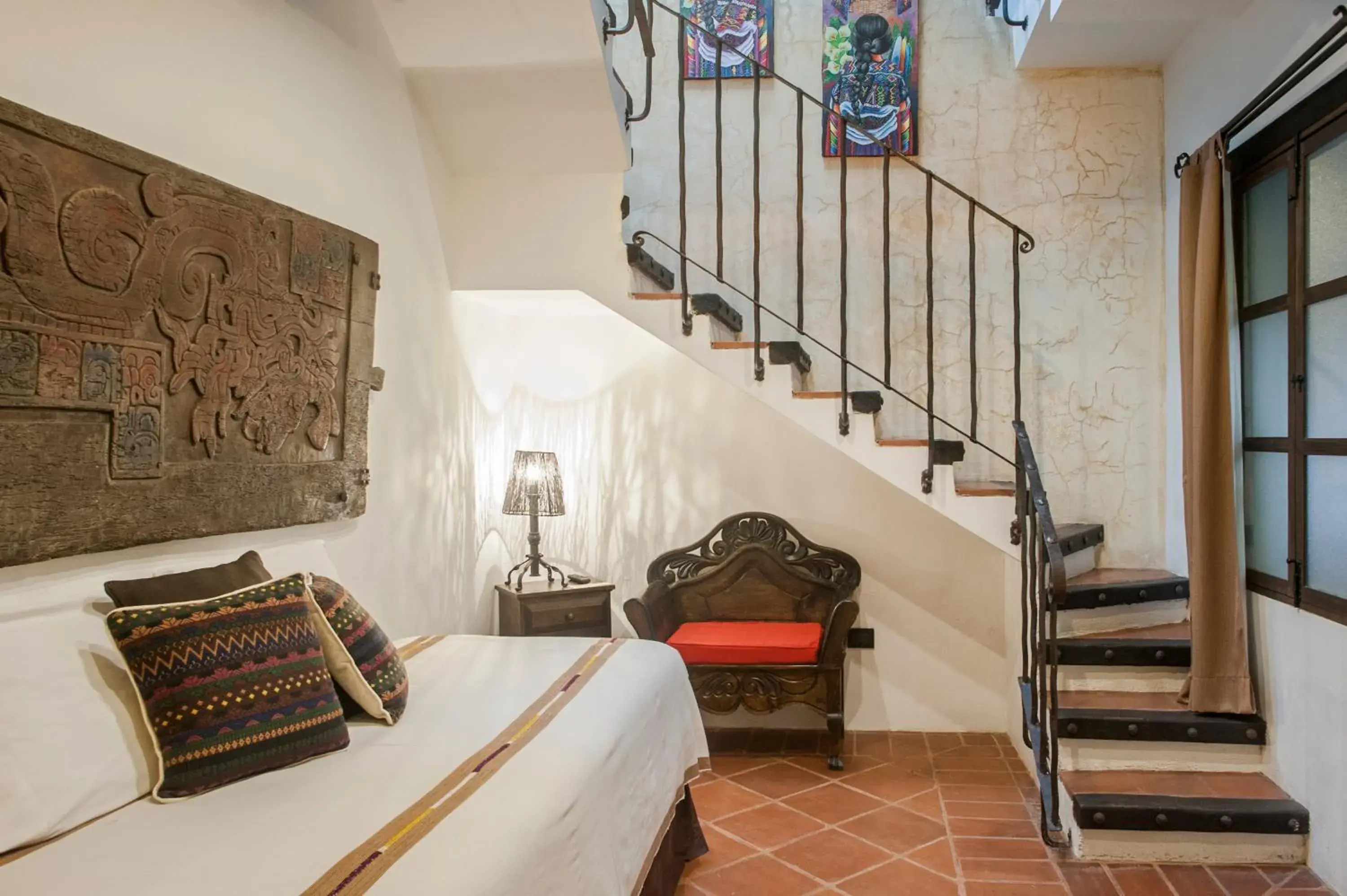 Seating area in Los Olivos Boutique Hotel Antigua Guatemala