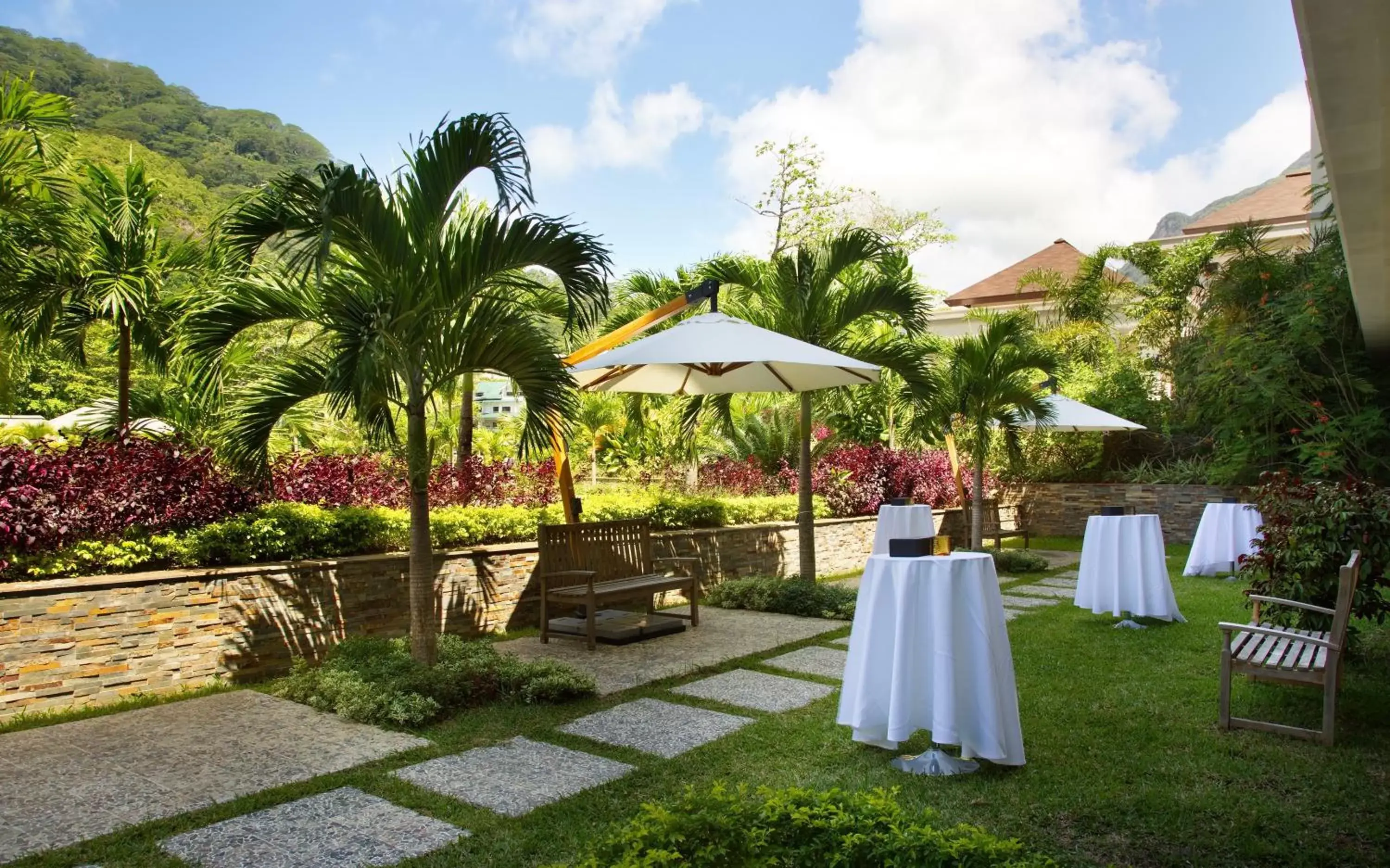 Patio, Garden in Savoy Seychelles Resort & Spa