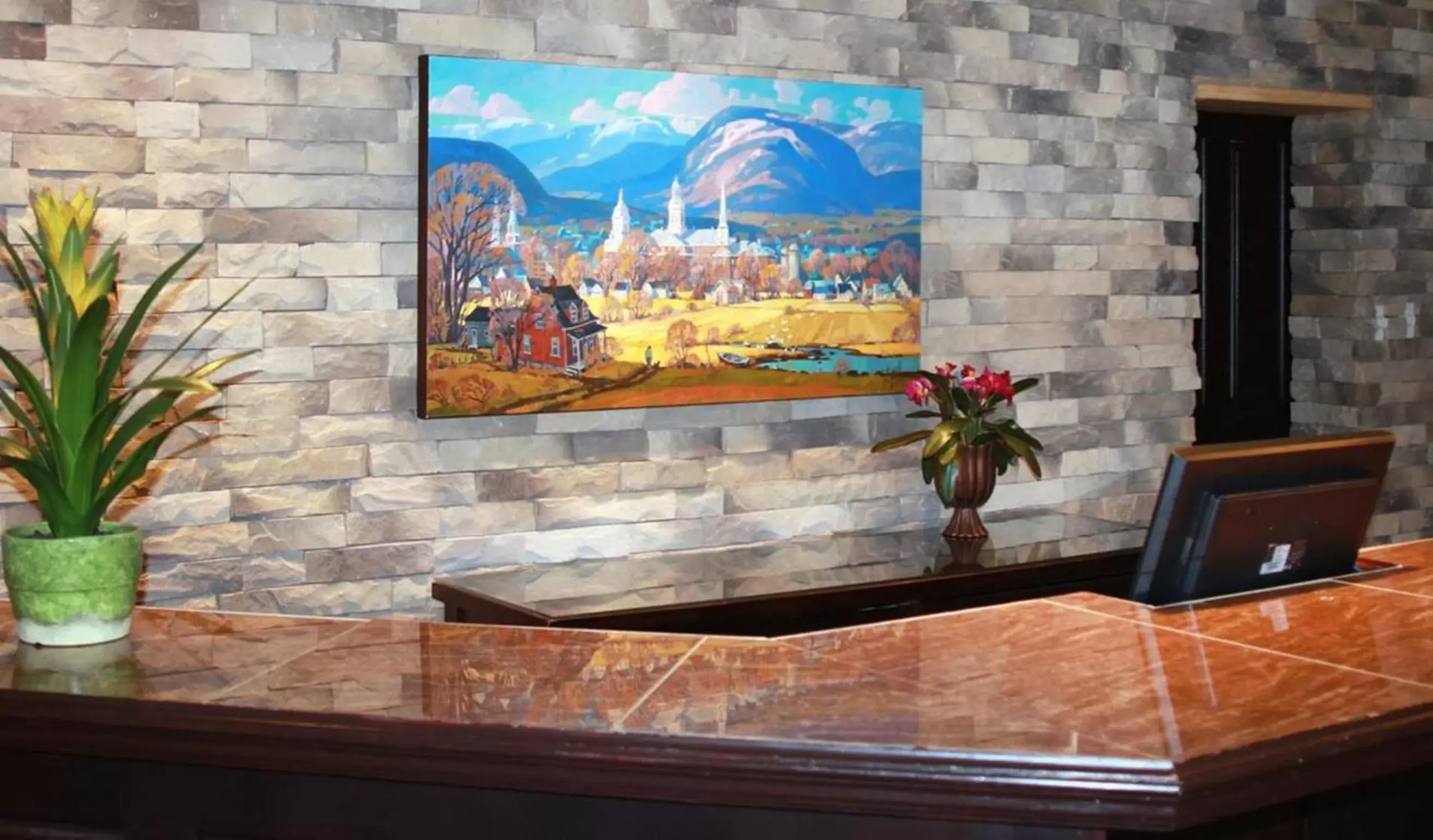 Lobby or reception, TV/Entertainment Center in Hotel Baie Saint Paul