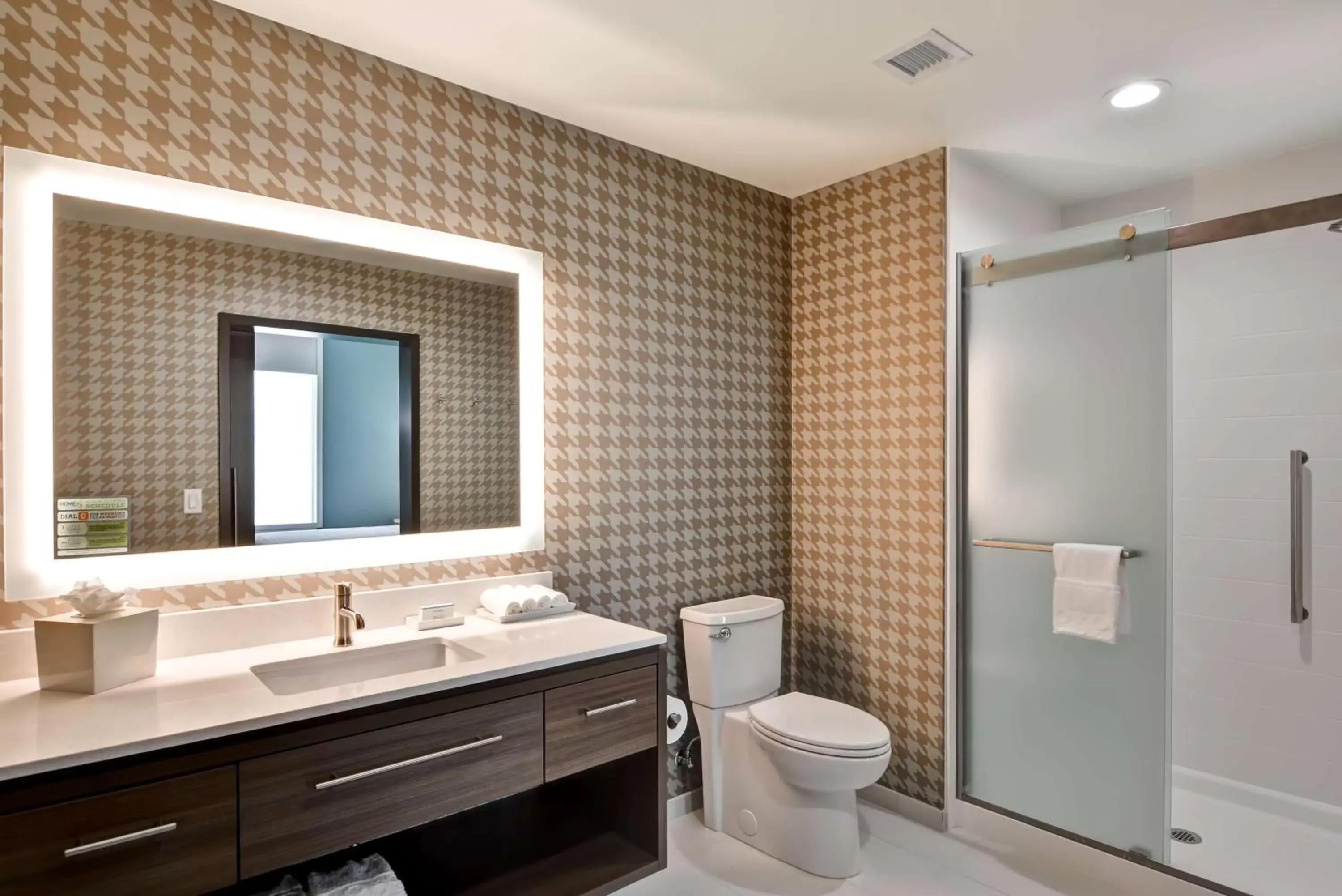 Bathroom in Home2 Suites by Hilton OKC Midwest City Tinker AFB