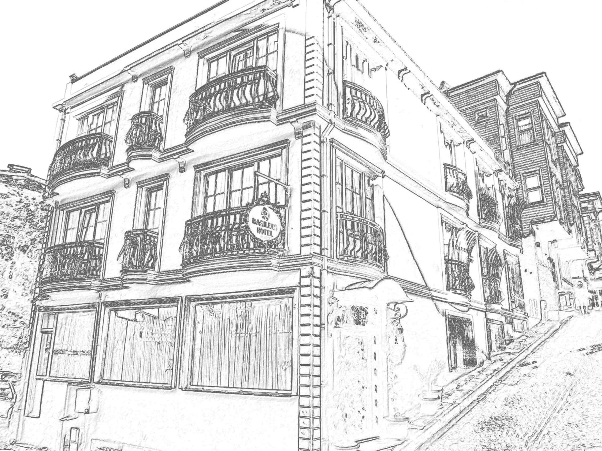 Facade/entrance in Basileus Hotel