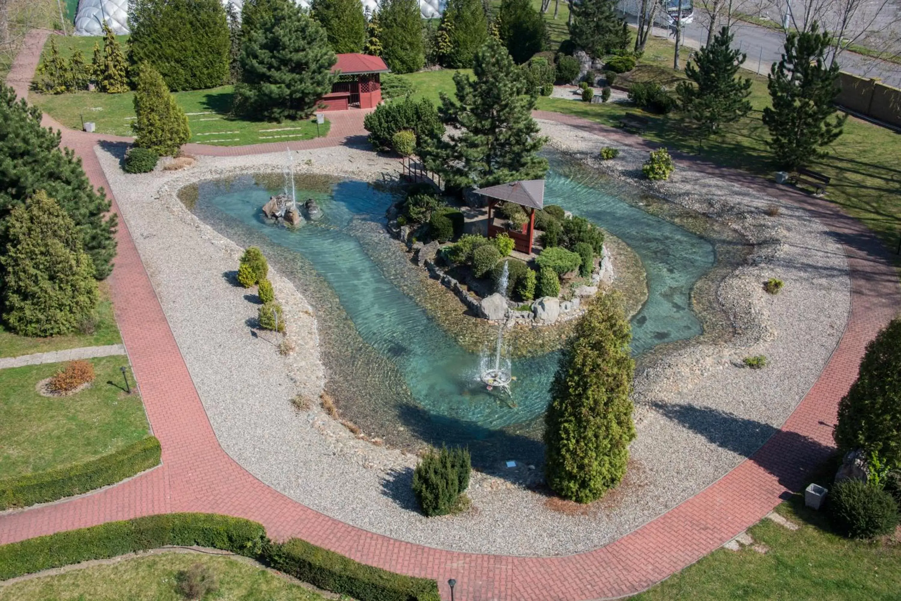 Garden, Bird's-eye View in TOP HOTEL Praha