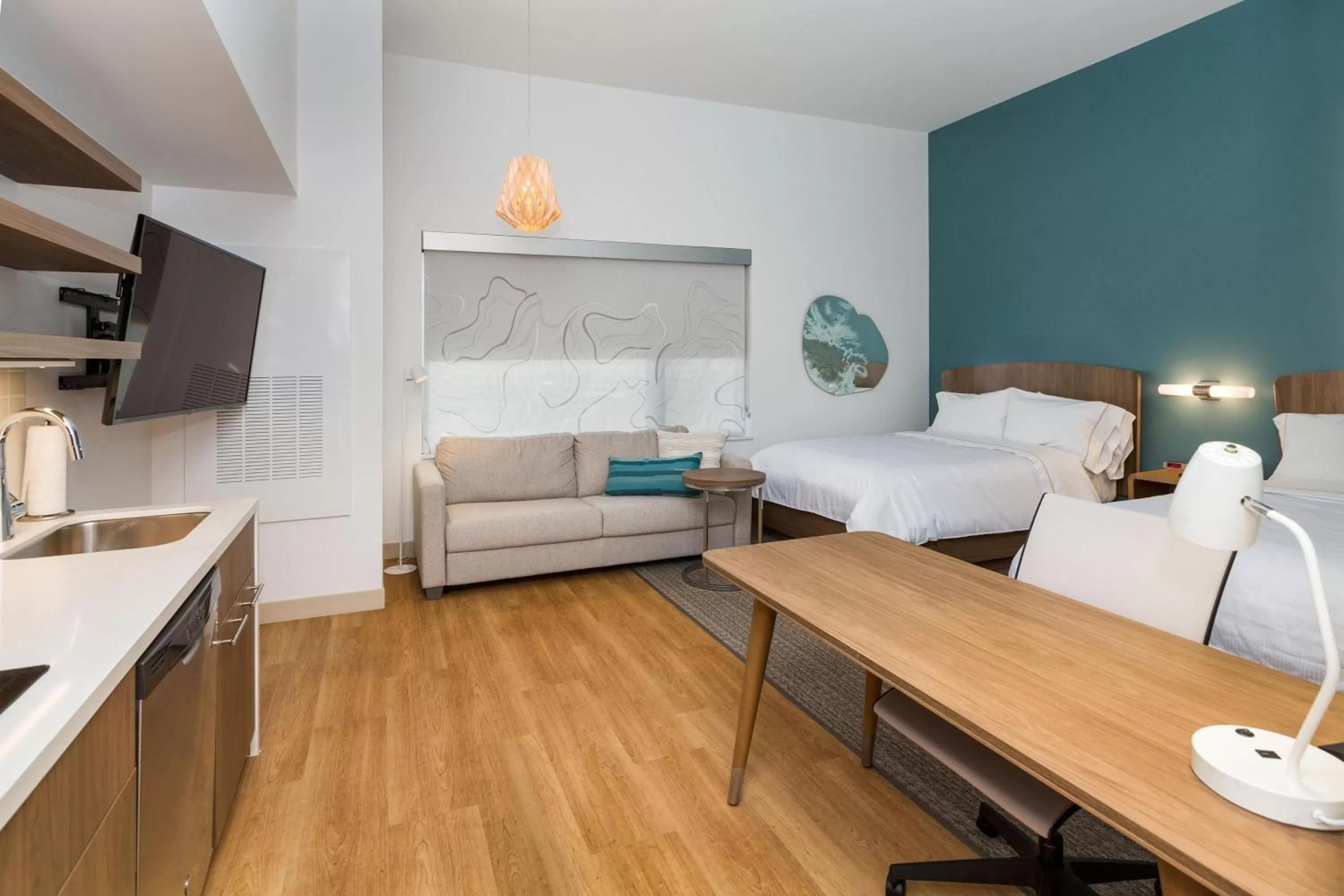 Bedroom, Bed in Element Denver International Airport