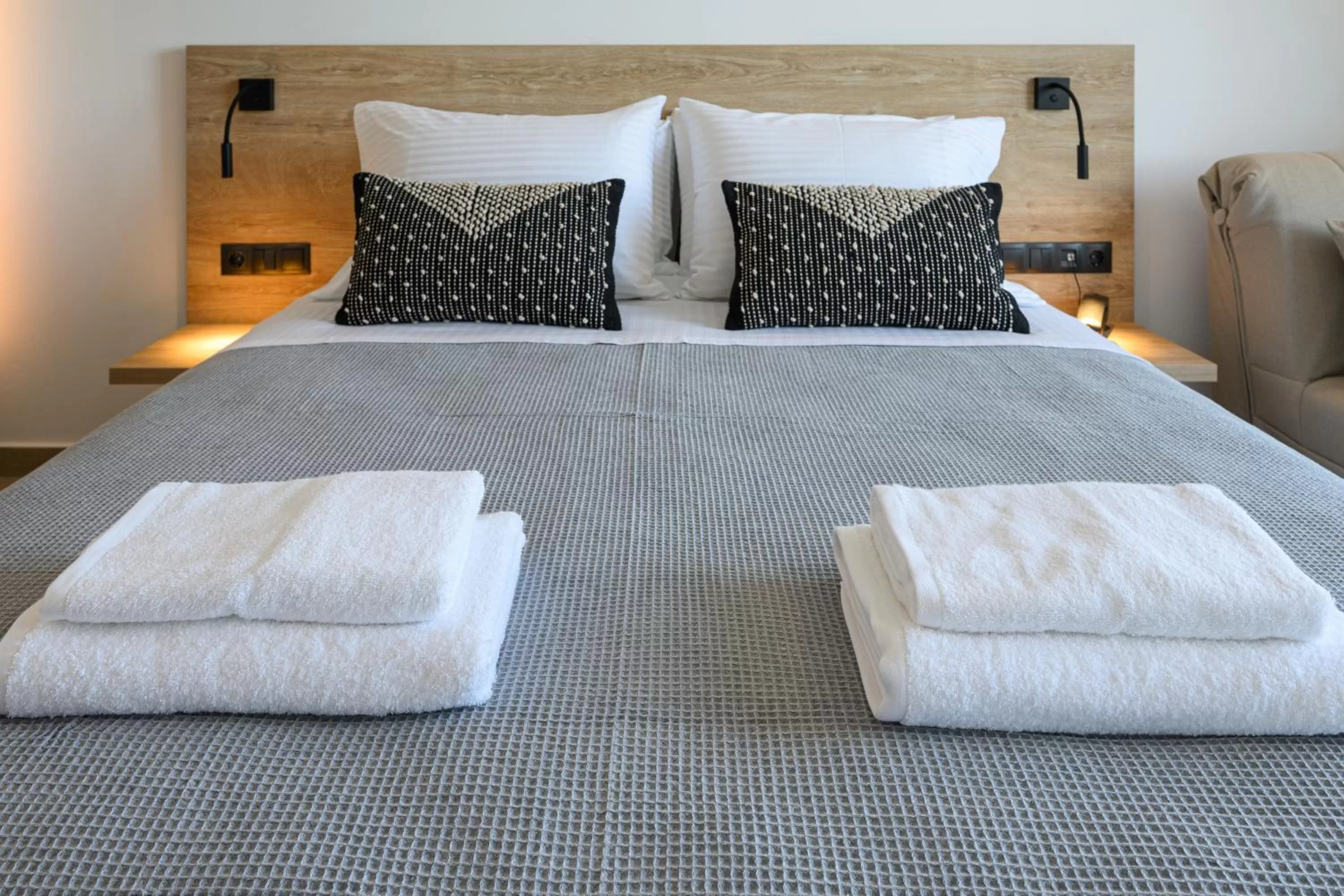 Bed in CUBES ON THE BEACH Athens Airport