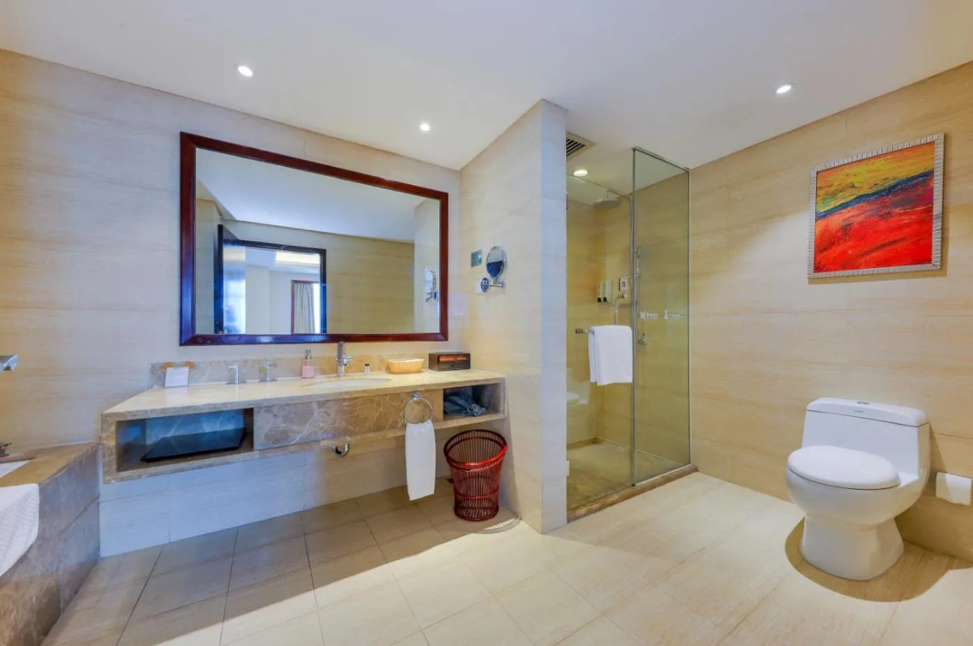 Bathroom in Zhengzhou Yuehai Hotel