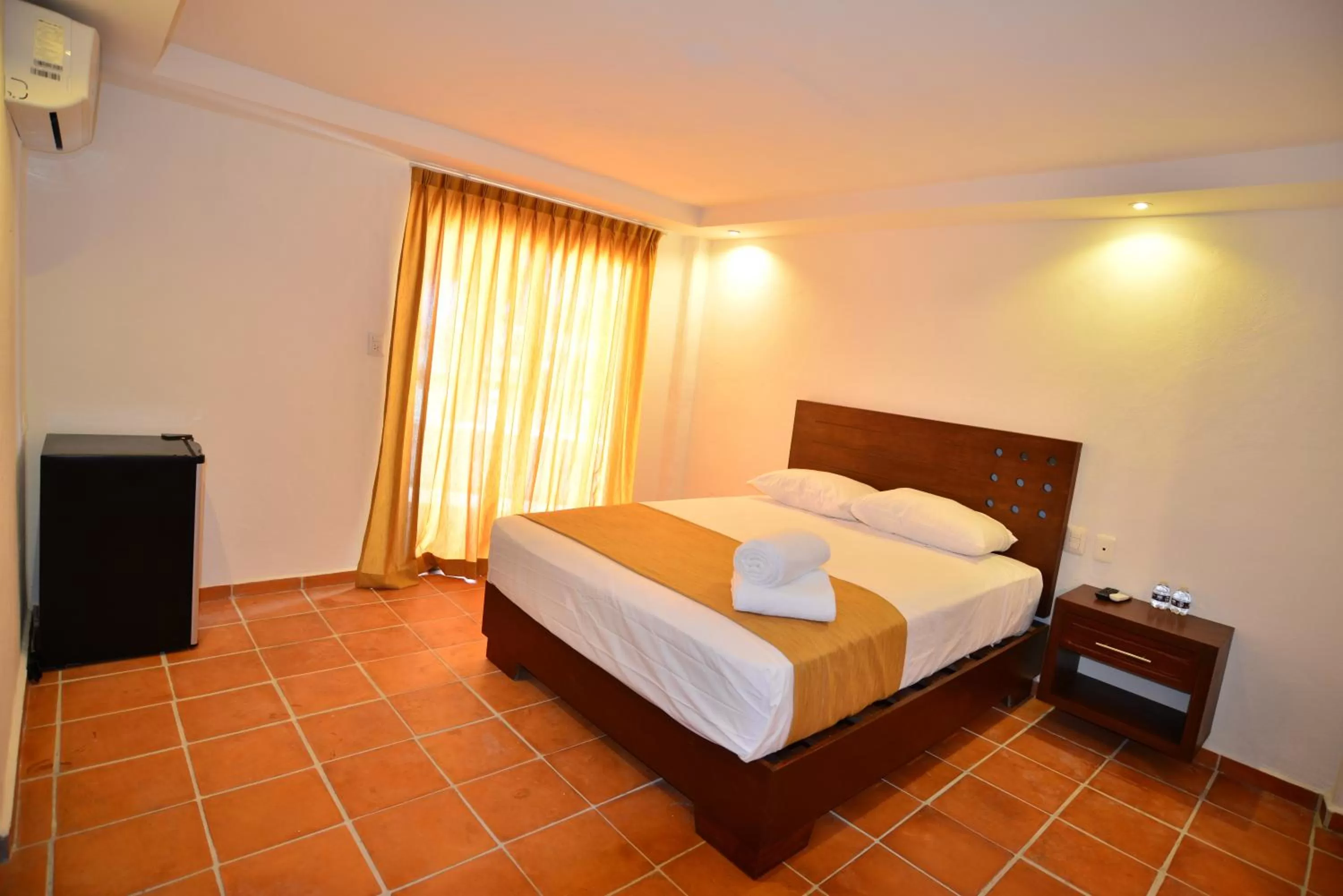 Bed in Hotel Rio Lagartos