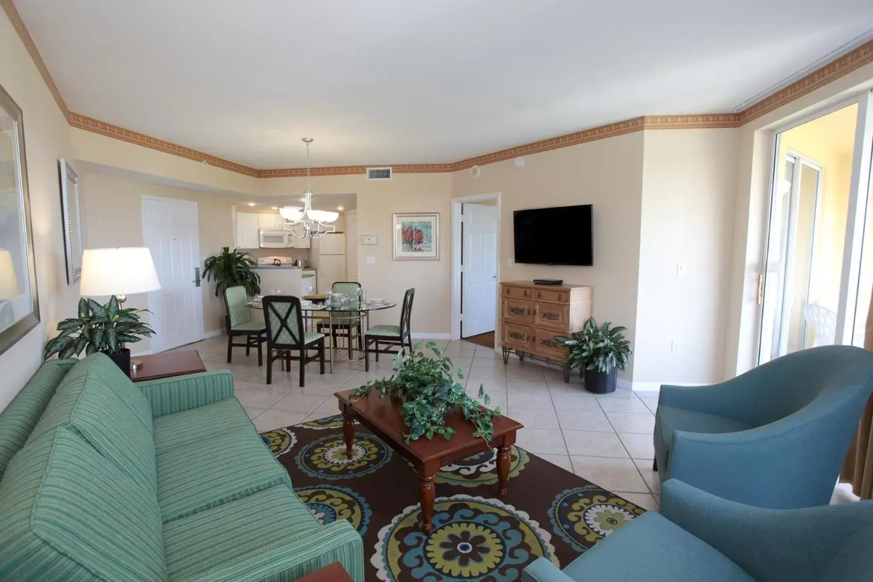 Living room, Seating Area in Vacation Village at Weston