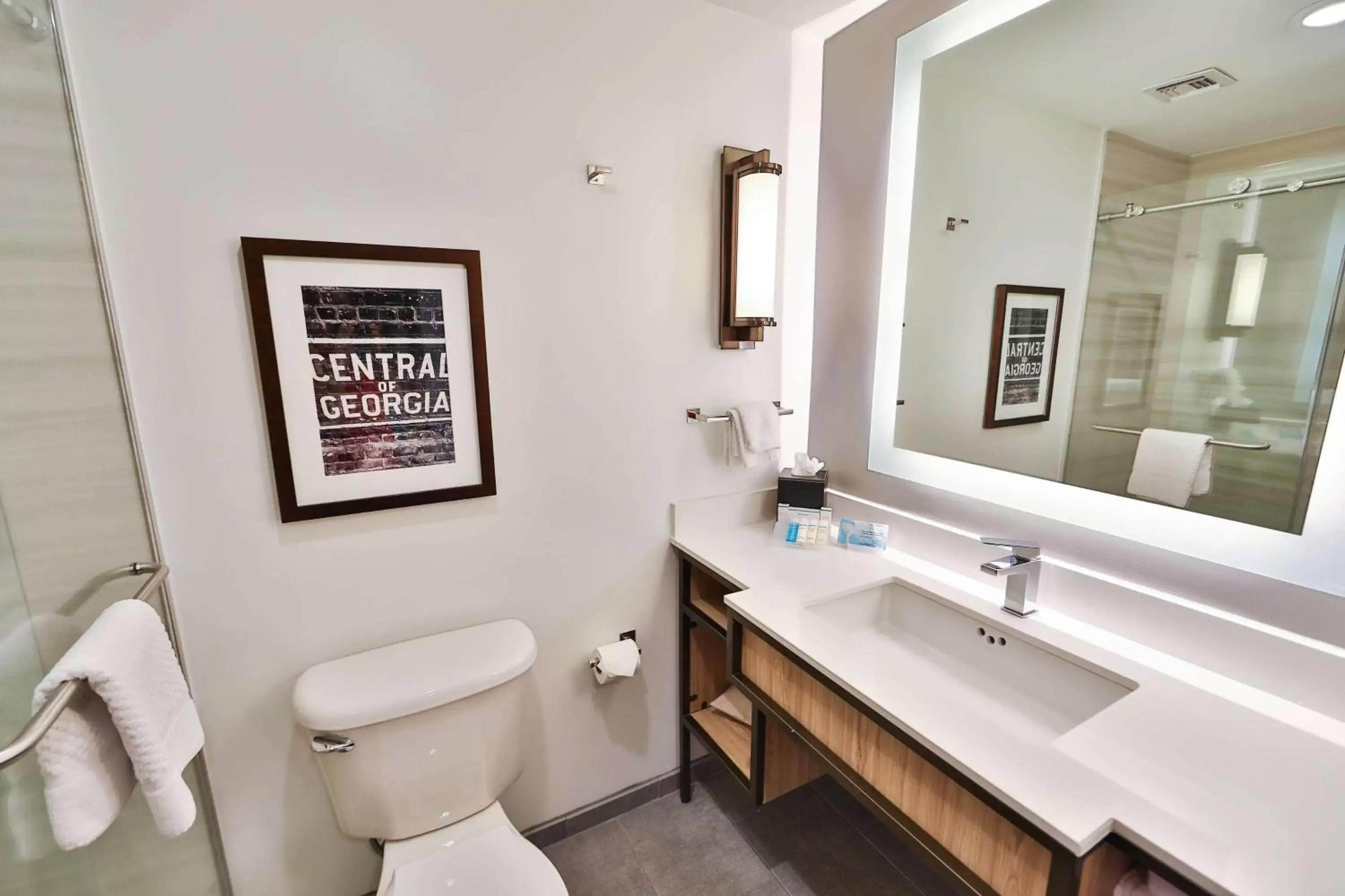 Bathroom in Hilton Garden Inn Savannah Historic District