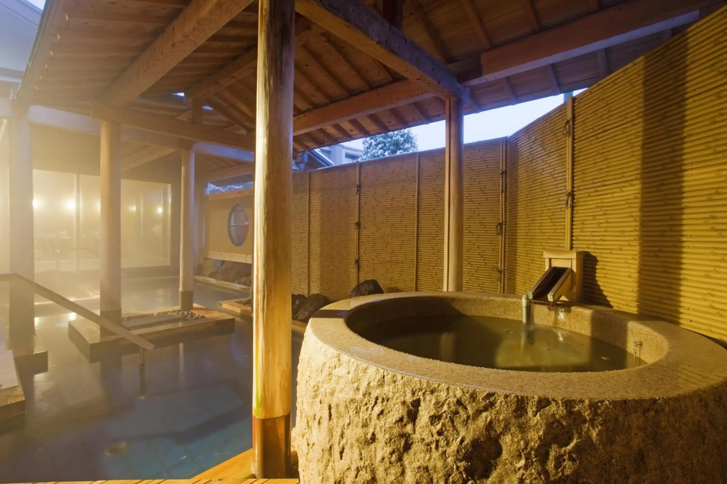 Hot Spring Bath in Biwako Ryokusuitei