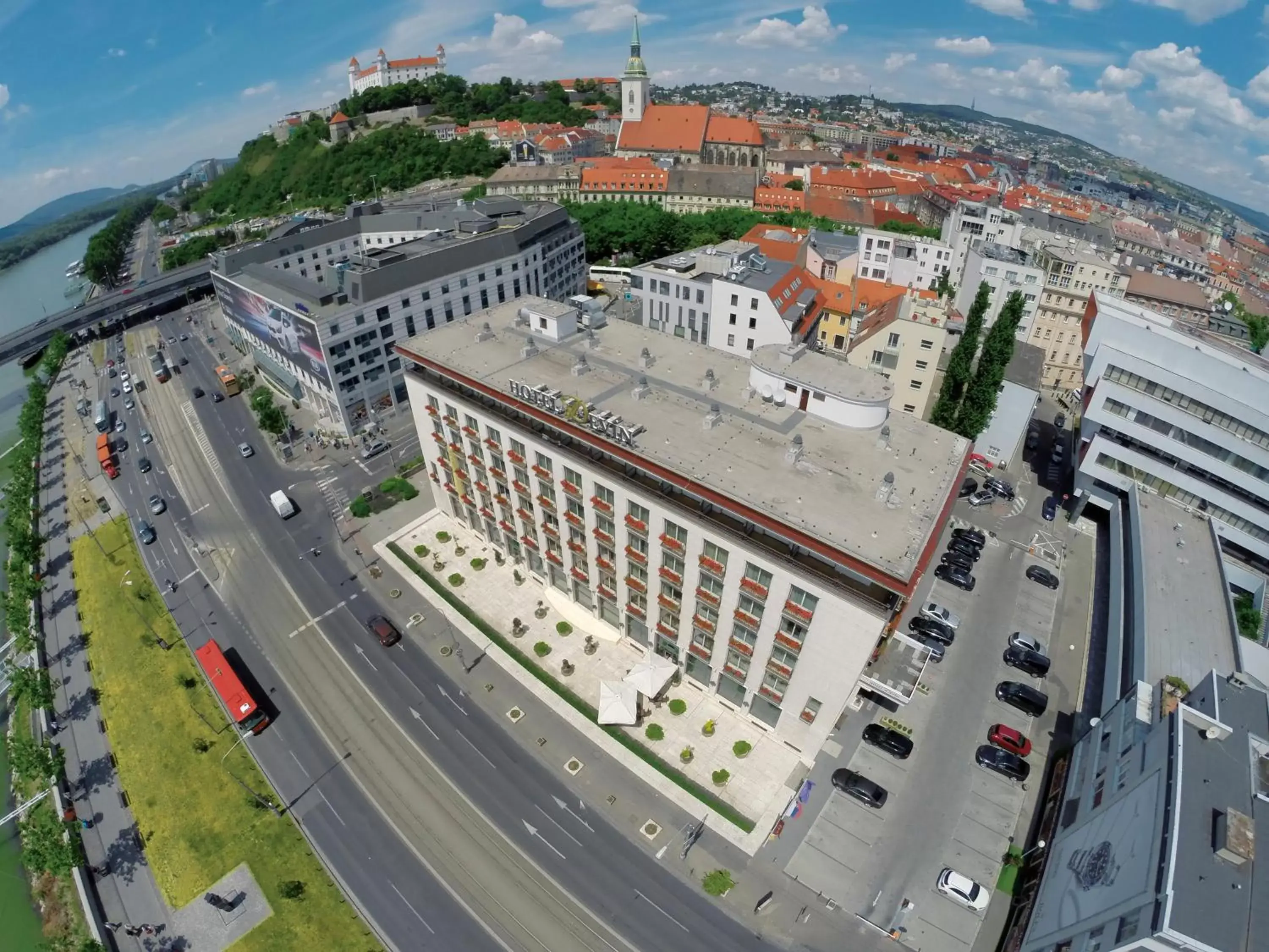 Property building, Bird's-eye View in Hotel Devín