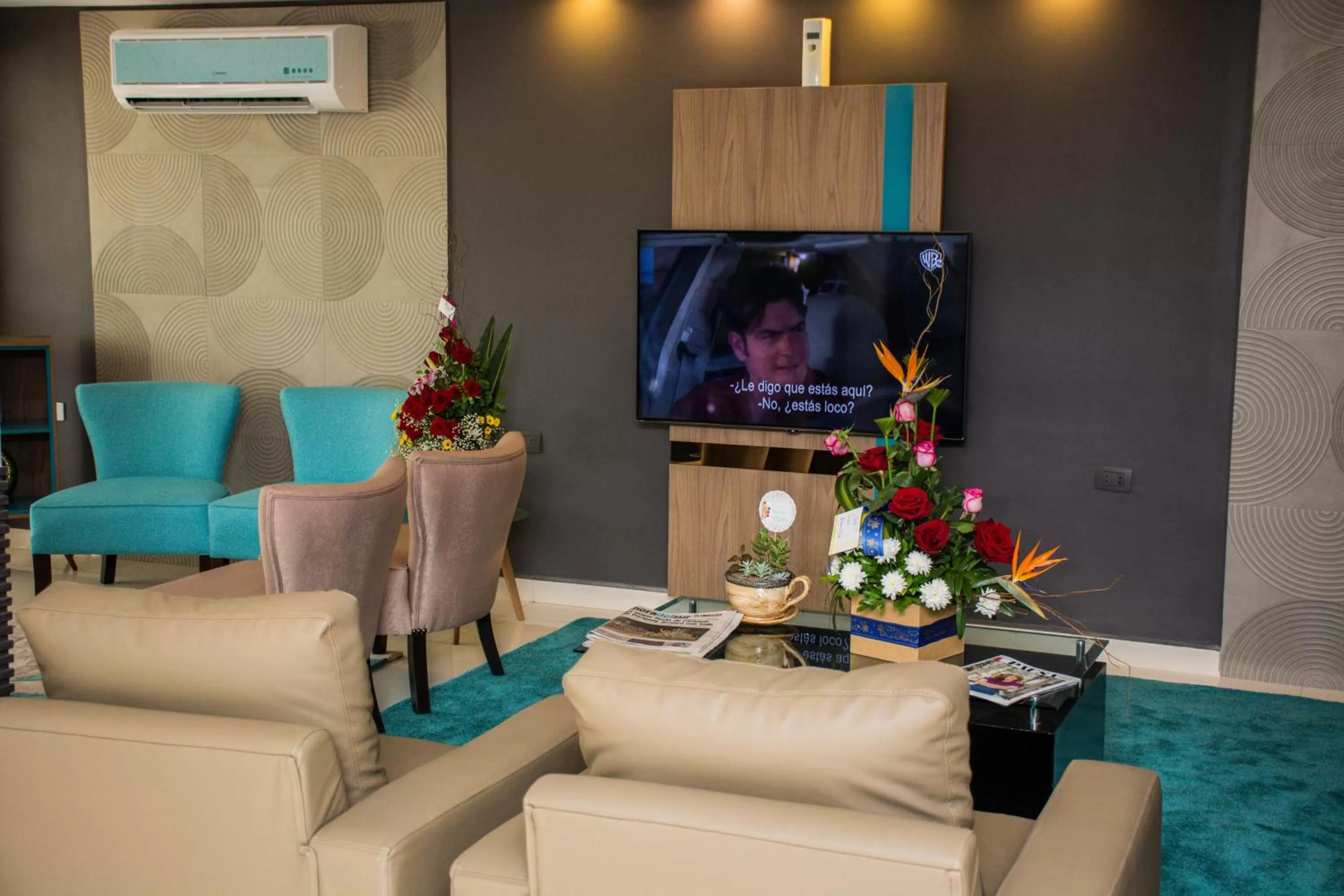 Communal lounge/ TV room in SERPYL Plaza Hotel