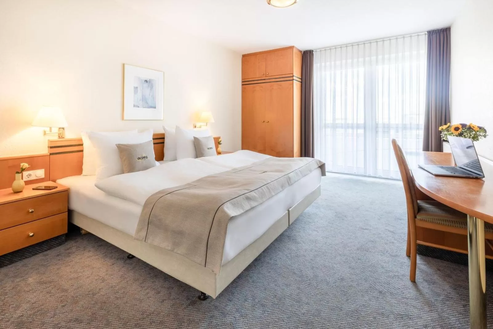 Photo of the whole room, Bed in acora Leipzig Living the City