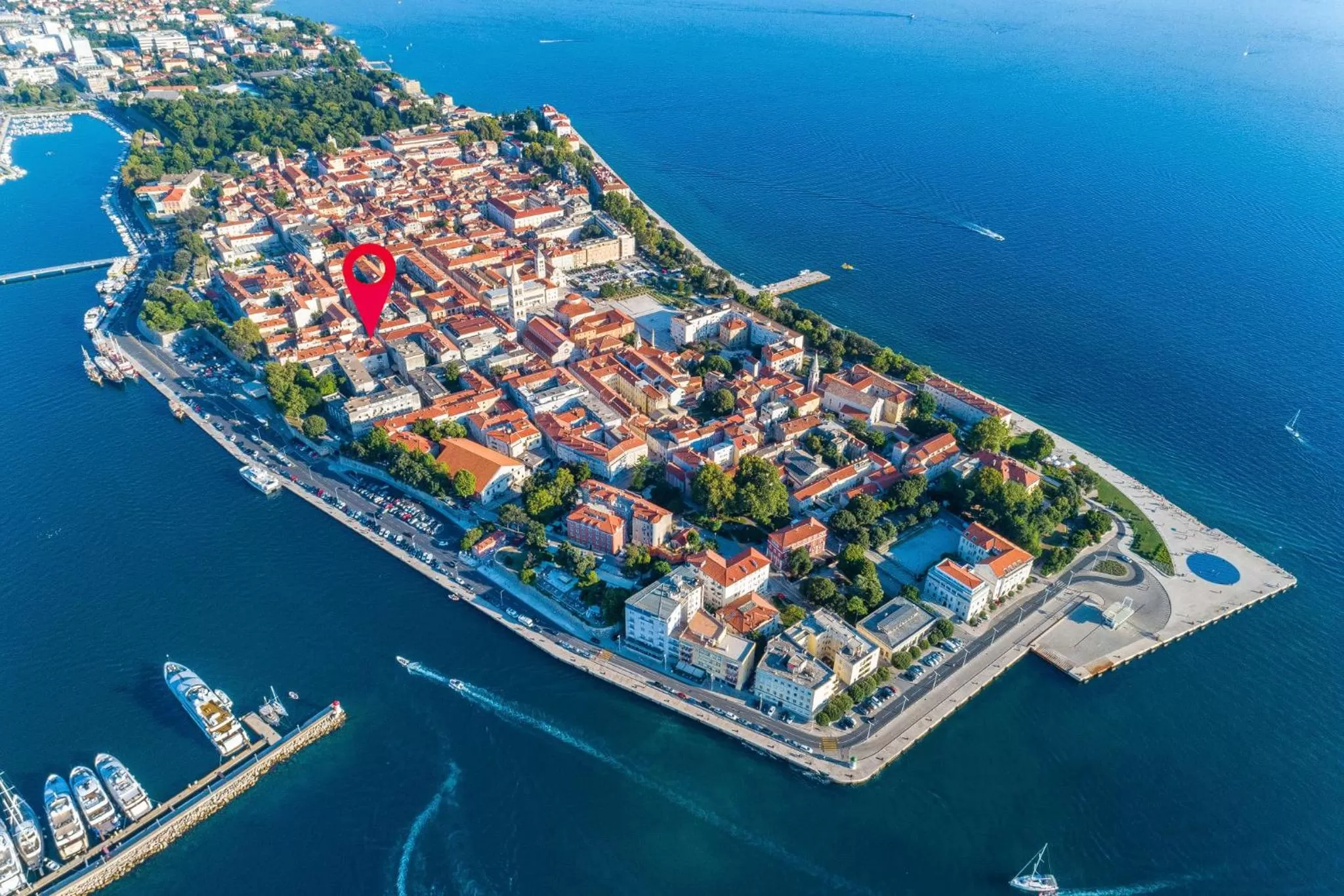 Bird's-eye View in Luxury rooms Zadar old town