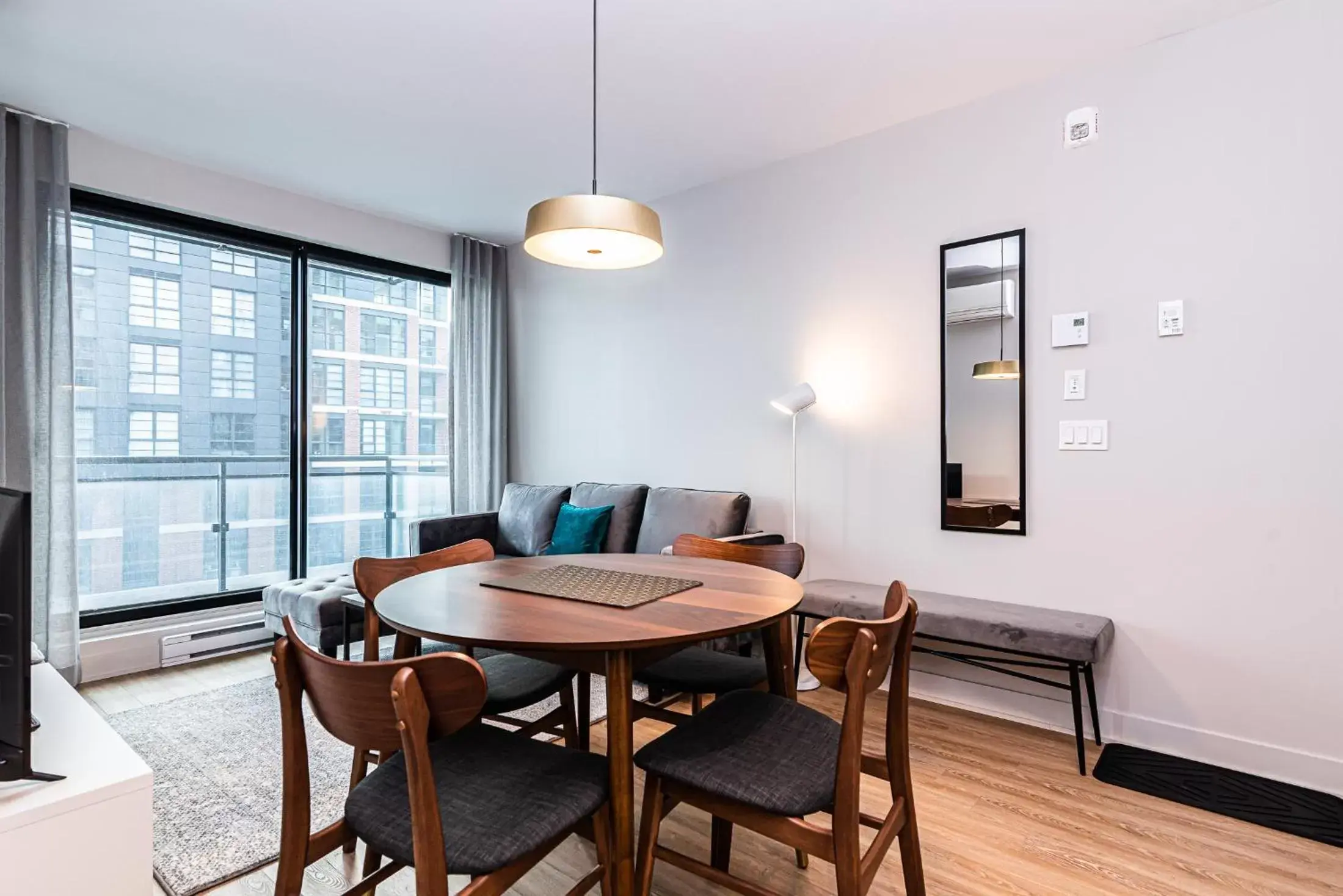 Living room, Dining Area in WRFY Griffintown Apartment