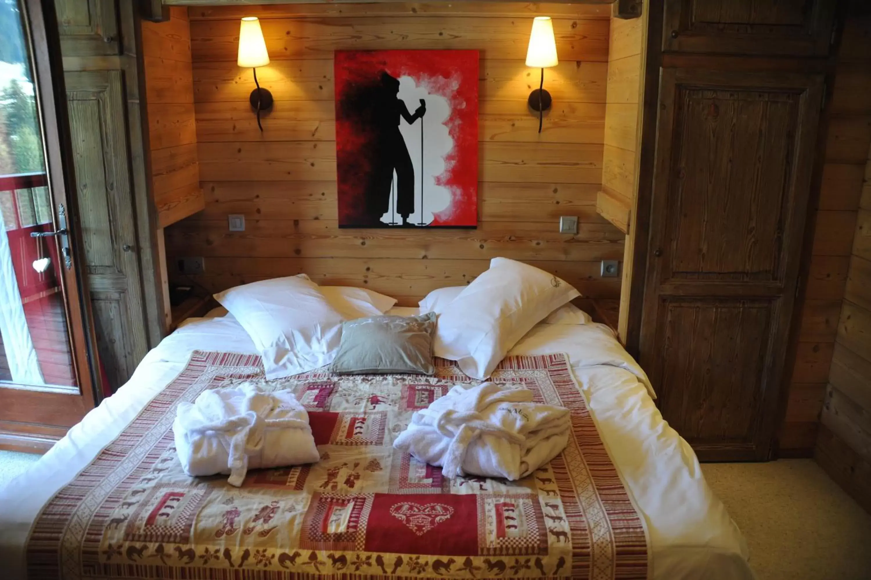 Bed in Hôtel Chalet Alpage