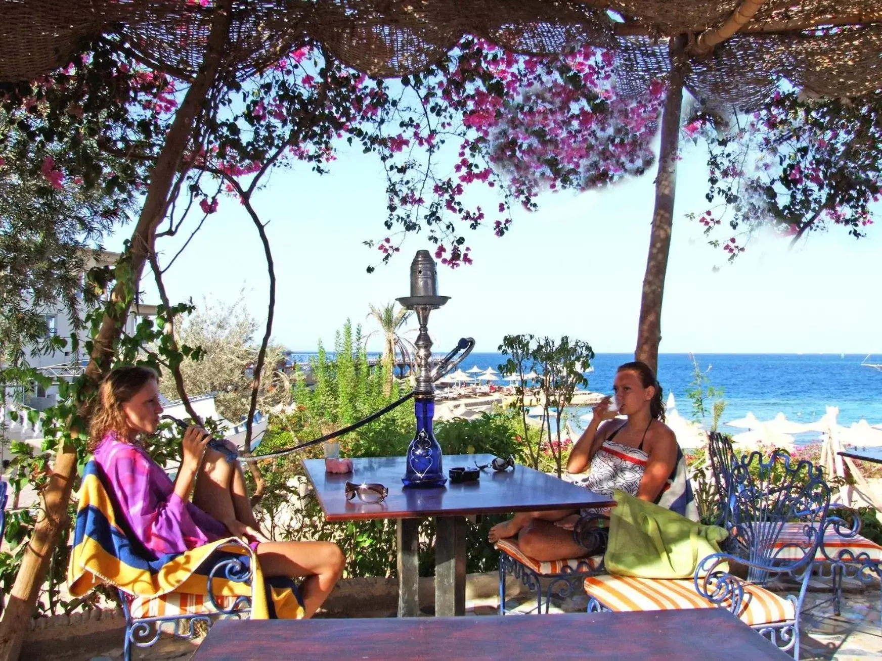 Patio in King Tut Aqua Park Beach Resort