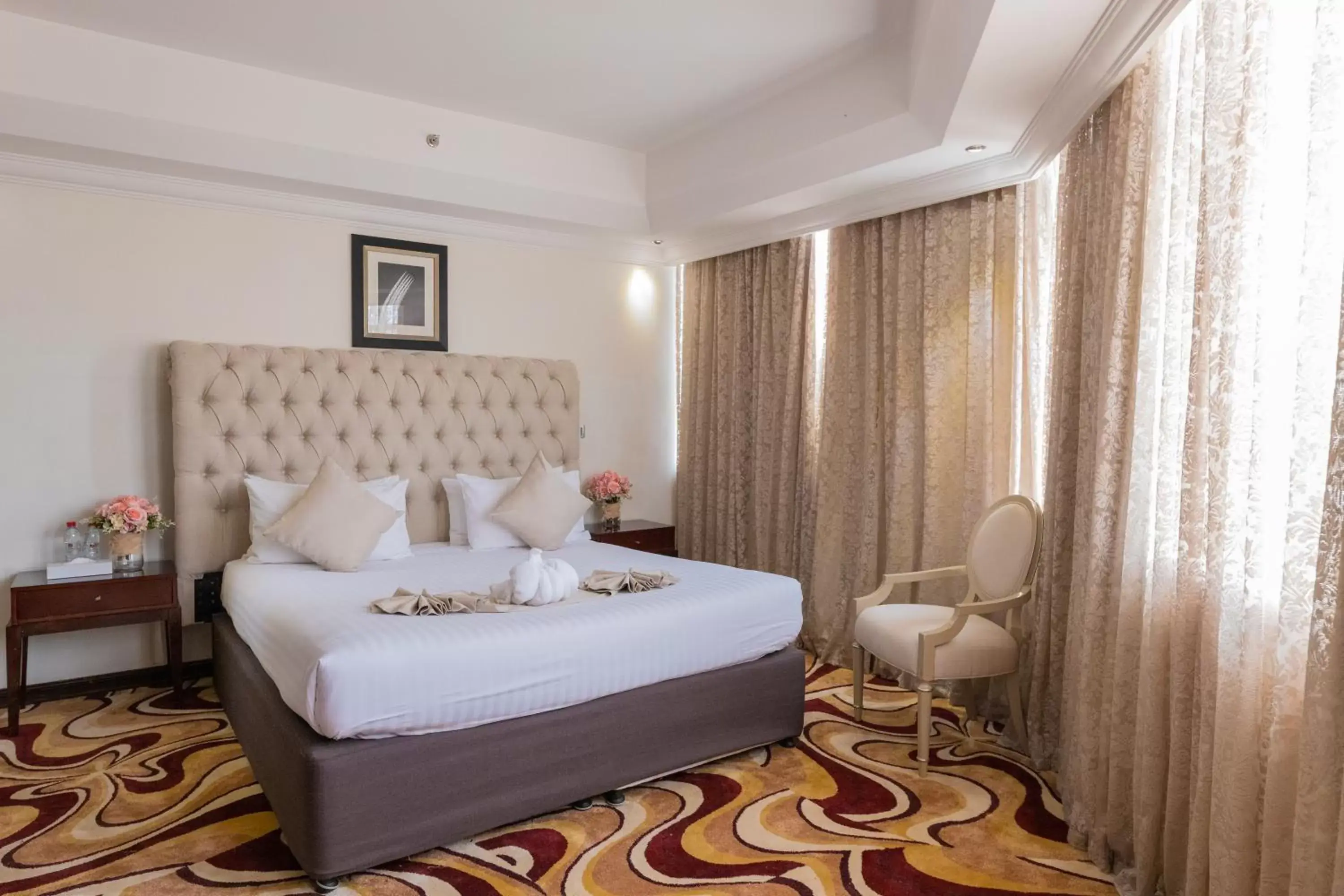 Bedroom, Bed in Ewan Ajman Suites Hotel