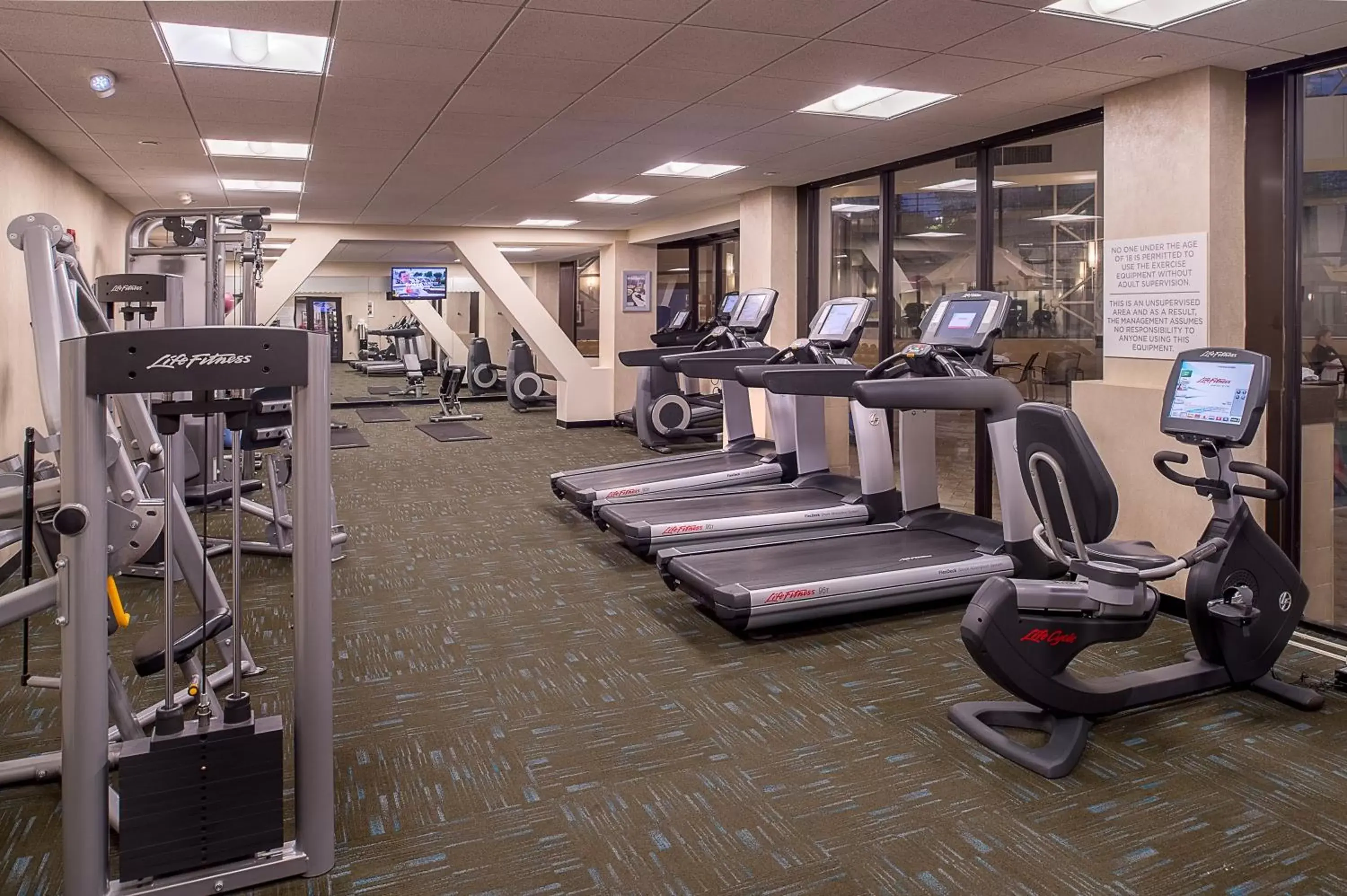 Fitness centre/facilities, Fitness Center/Facilities in Crowne Plaza Hotel St. Louis Airport, an IHG Hotel