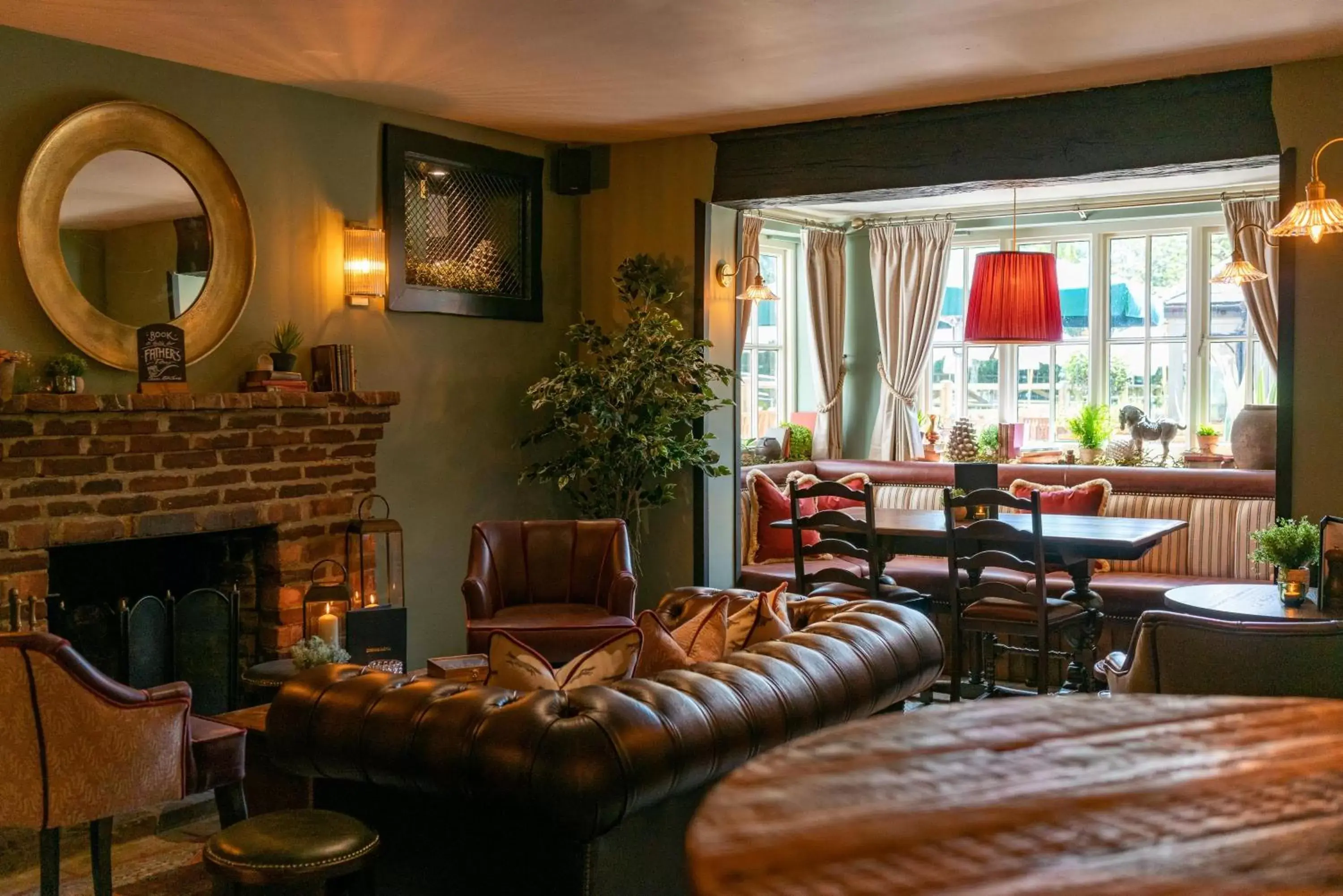 Seating area in High Corner Inn