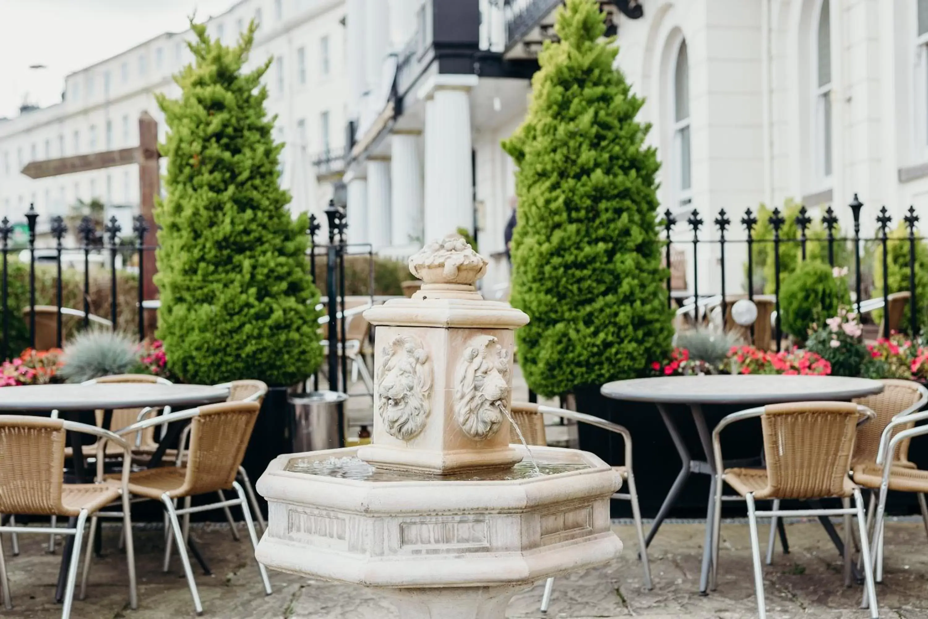 Patio in Crown Spa Hotel Scarborough by Compass Hospitality