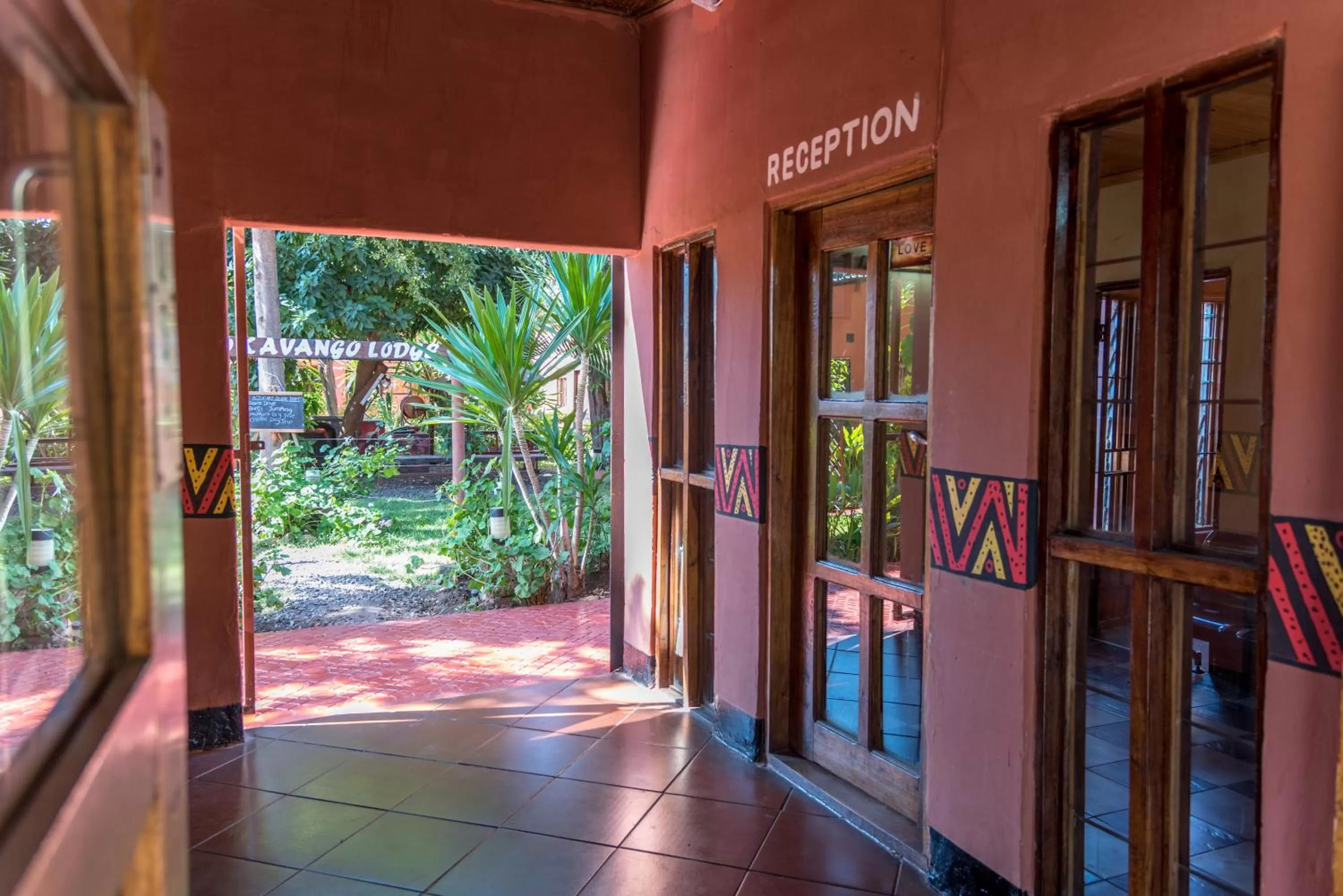 Lobby or reception in Okavango Lodge