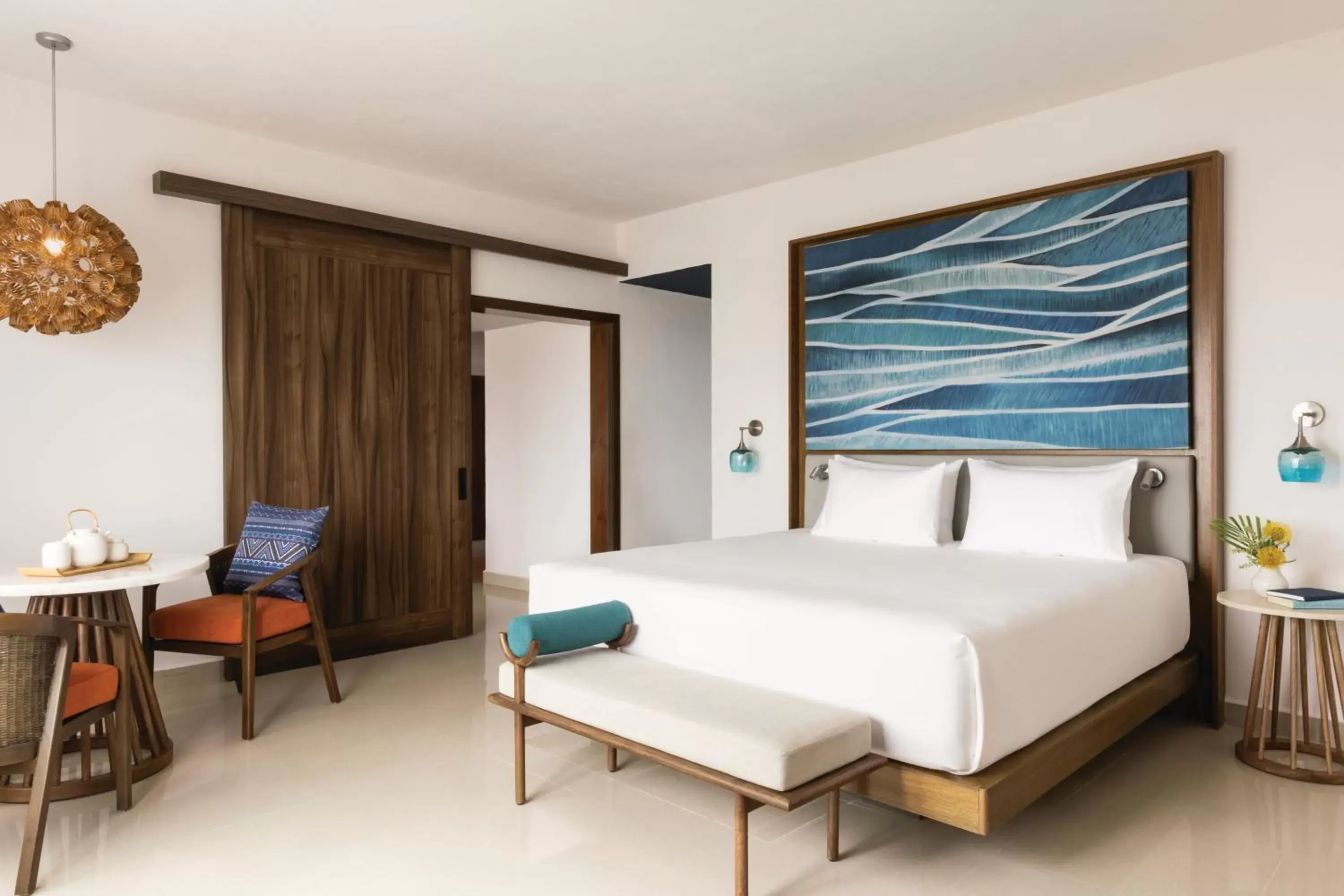 Bed in Hyatt Ziva Riviera Cancun All-Inclusive