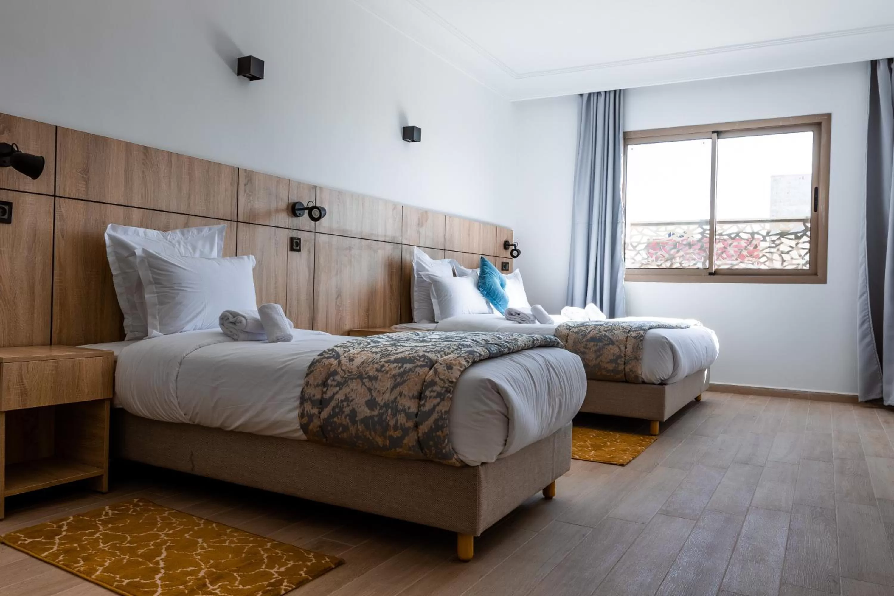 Bed in Karam City Hotel