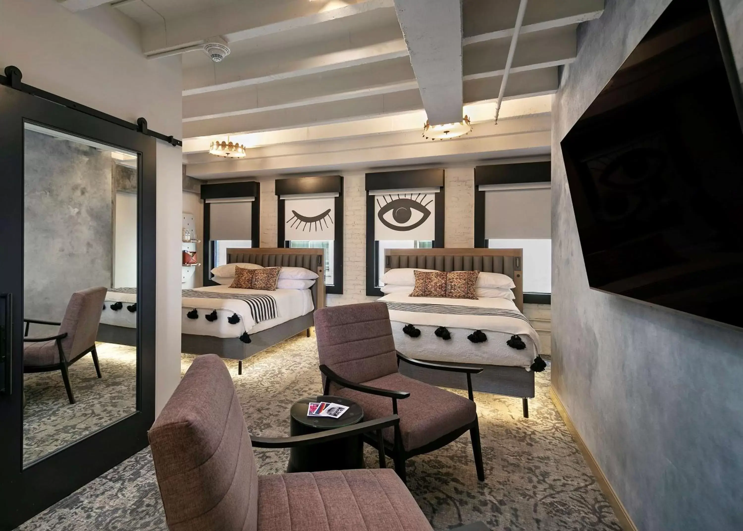 Bedroom, Seating Area in The Wayfarer Downtown LA, Tapestry Collection by Hilton
