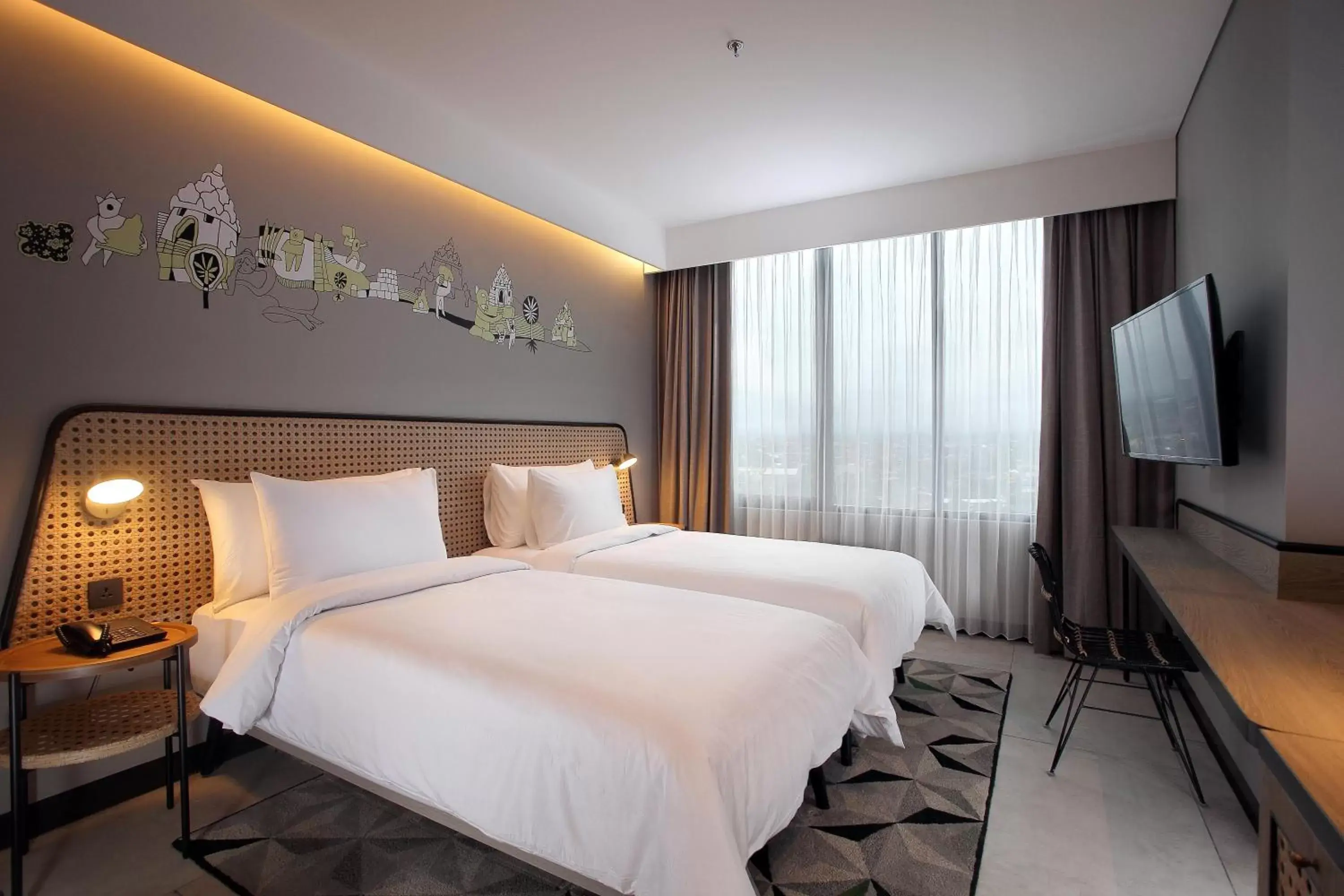 Bedroom, Bed in ARTOTEL Yogyakarta