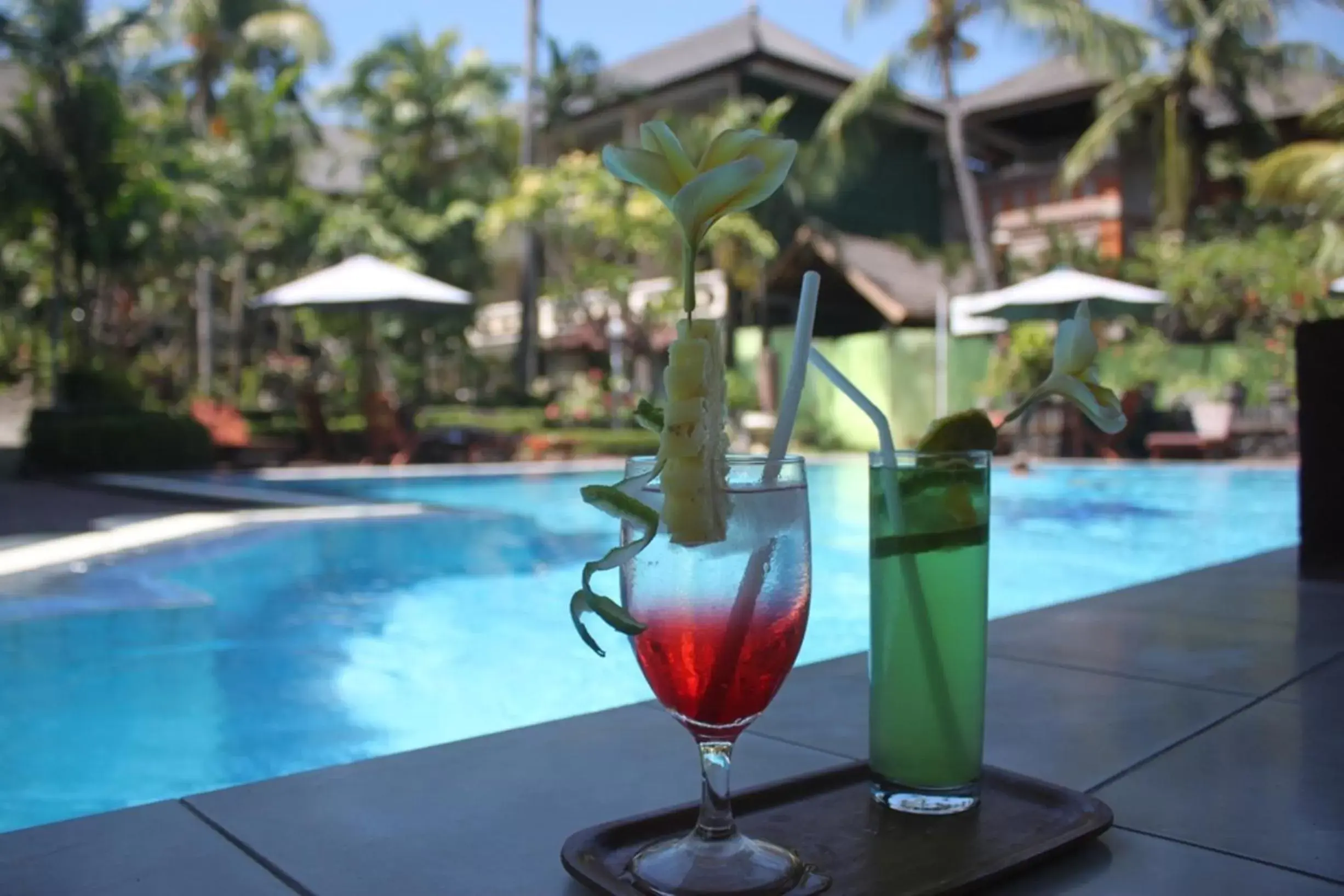 Decorative detail, Swimming Pool in Bakung Beach Resort